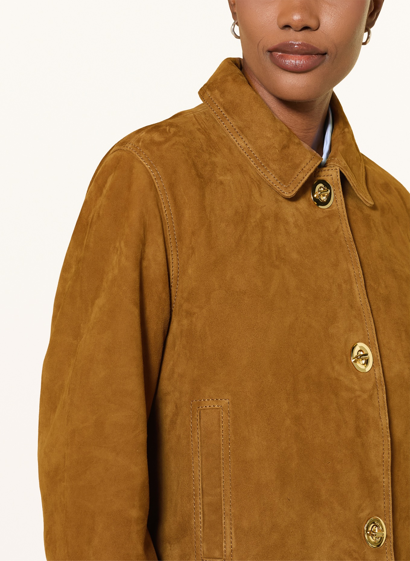 CLAUDIE PIERLOT Lederjacke: COGNAC
