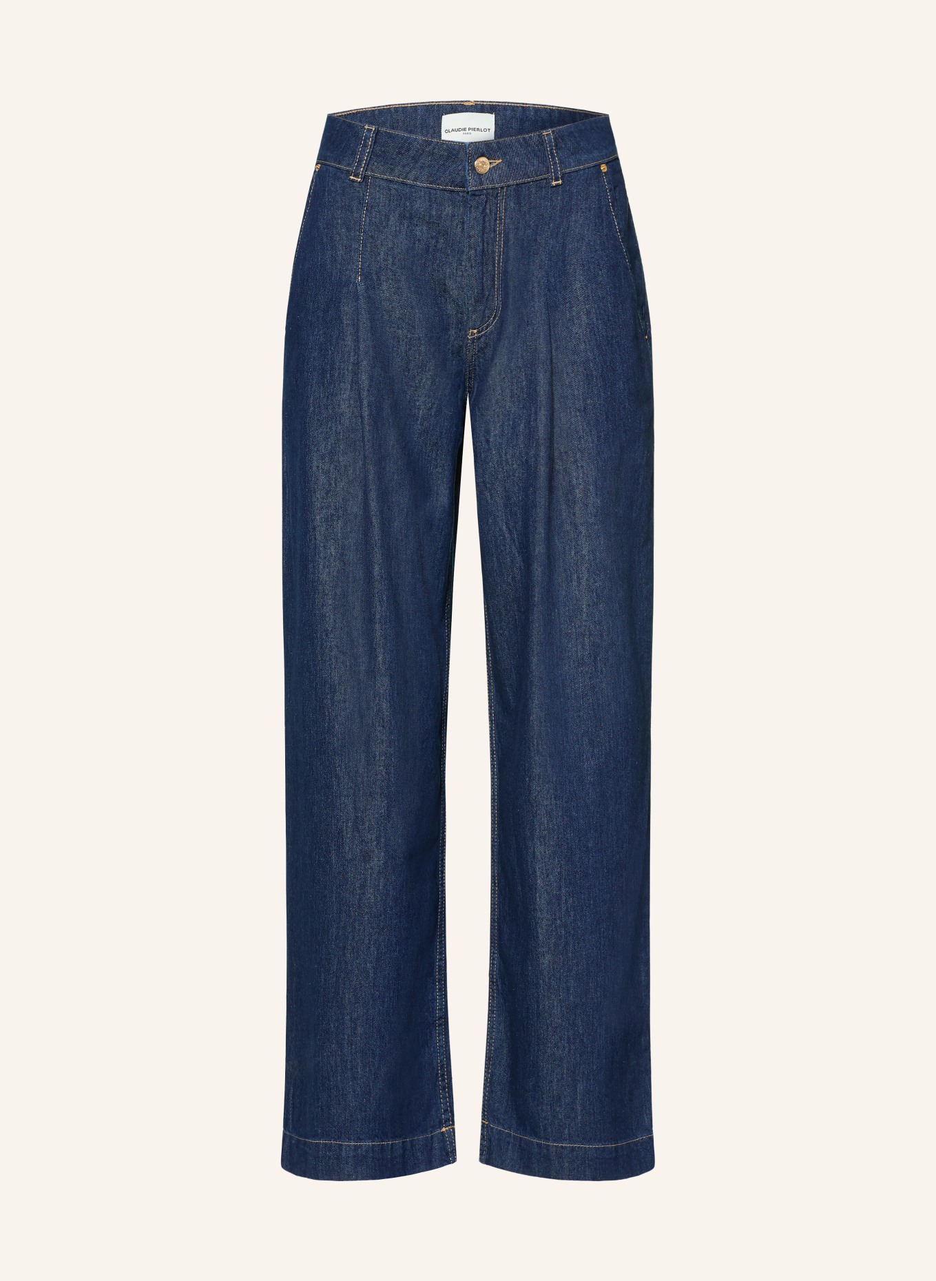CLAUDIE PIERLOT Jeansy wide leg: 0017 BLUE DENIM