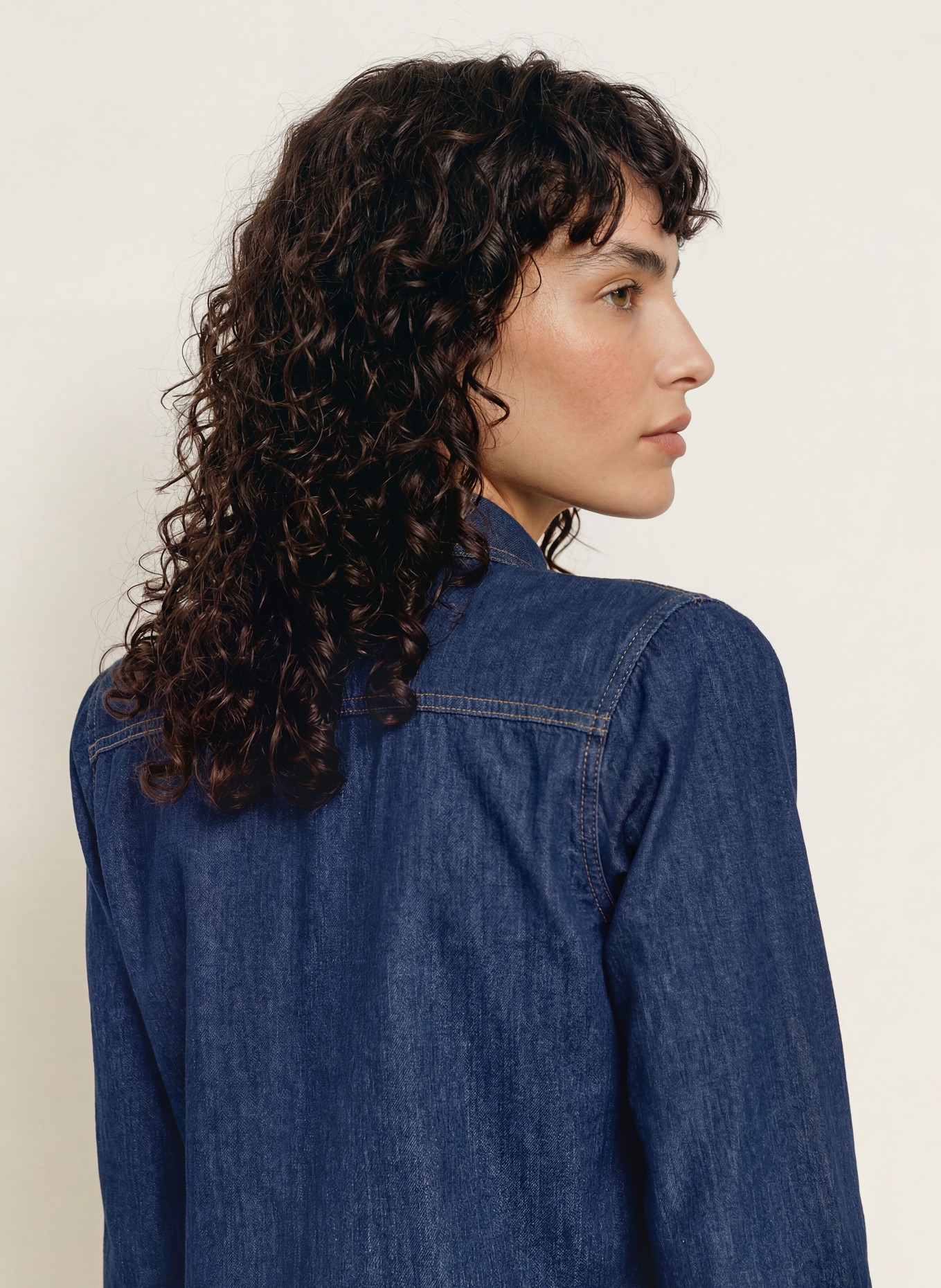 CLAUDIE PIERLOT Jeansbluse: DUNKELBLAU