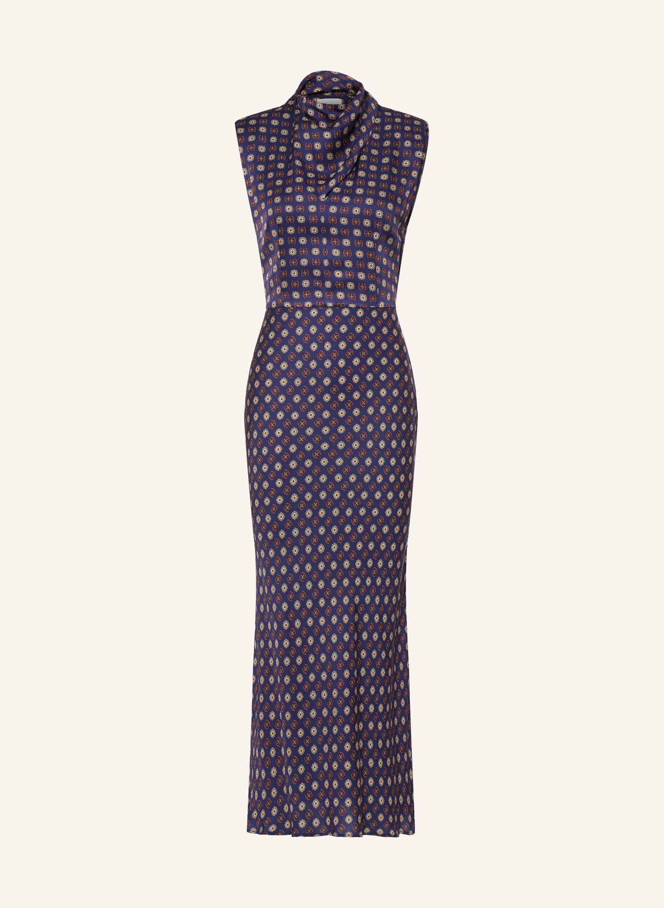 CLAUDIE PIERLOT Kleid: DUNKELBLAU / BRAUN / BEIGE