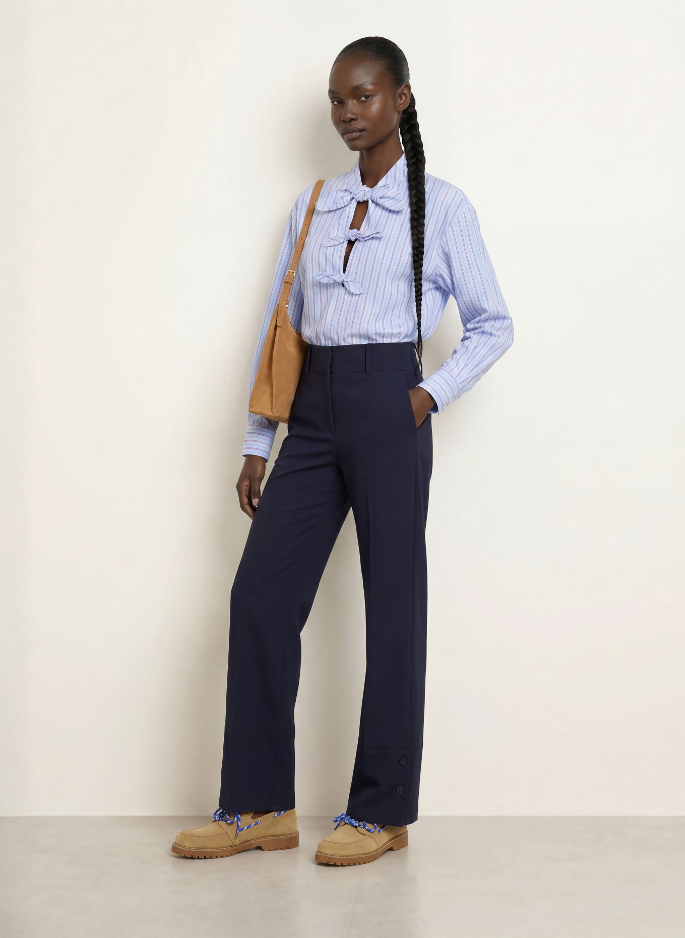 CLAUDIE PIERLOT Bluzka koszulowa: CIEMNOCZERWONY / JASNONIEBIESKI / GRANATOWY