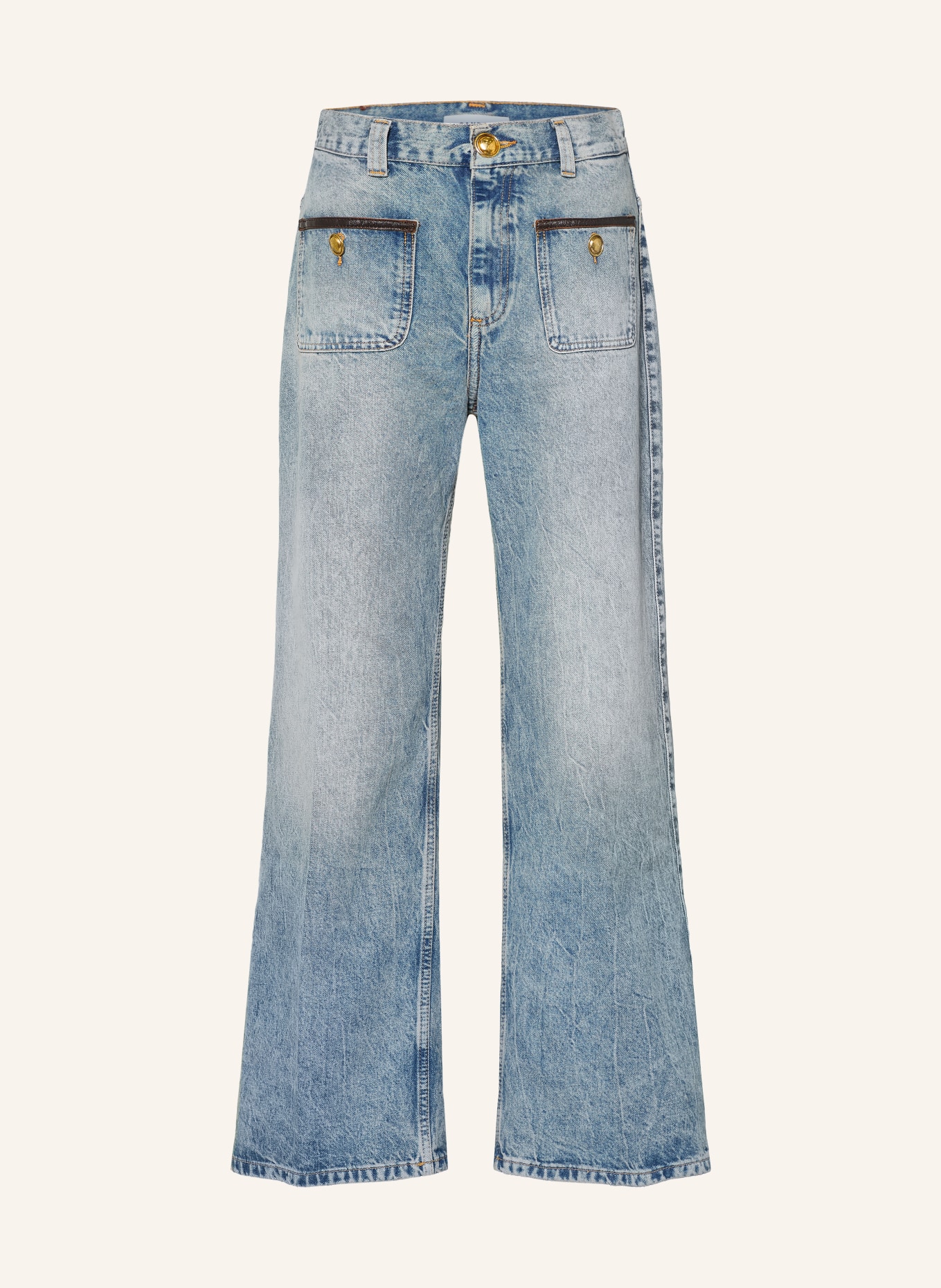 SANDRO Jeansy wide leg: 4785 BLUE JEAN