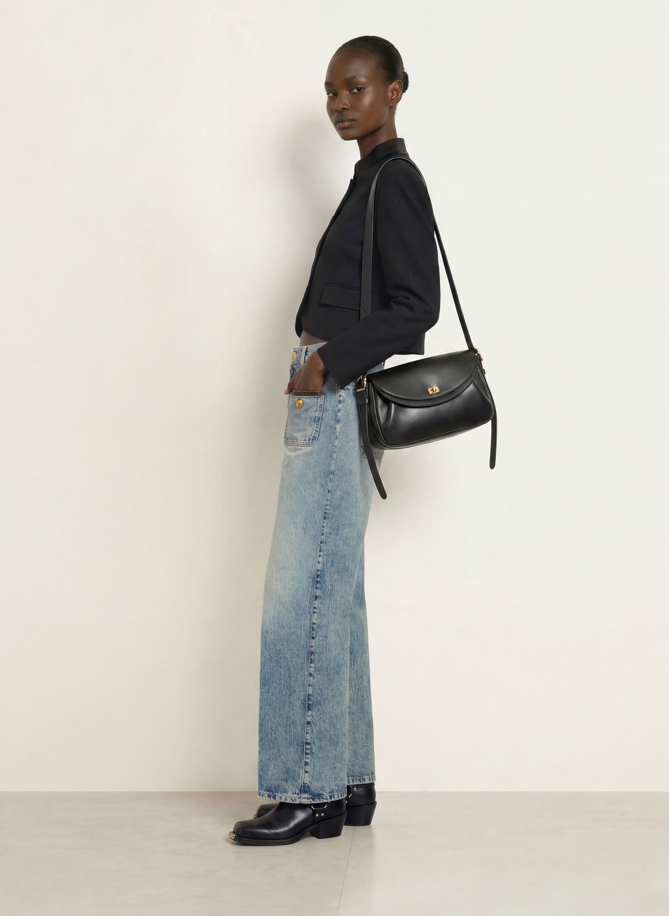 SANDRO Jeansy wide leg: 4785 BLUE JEAN