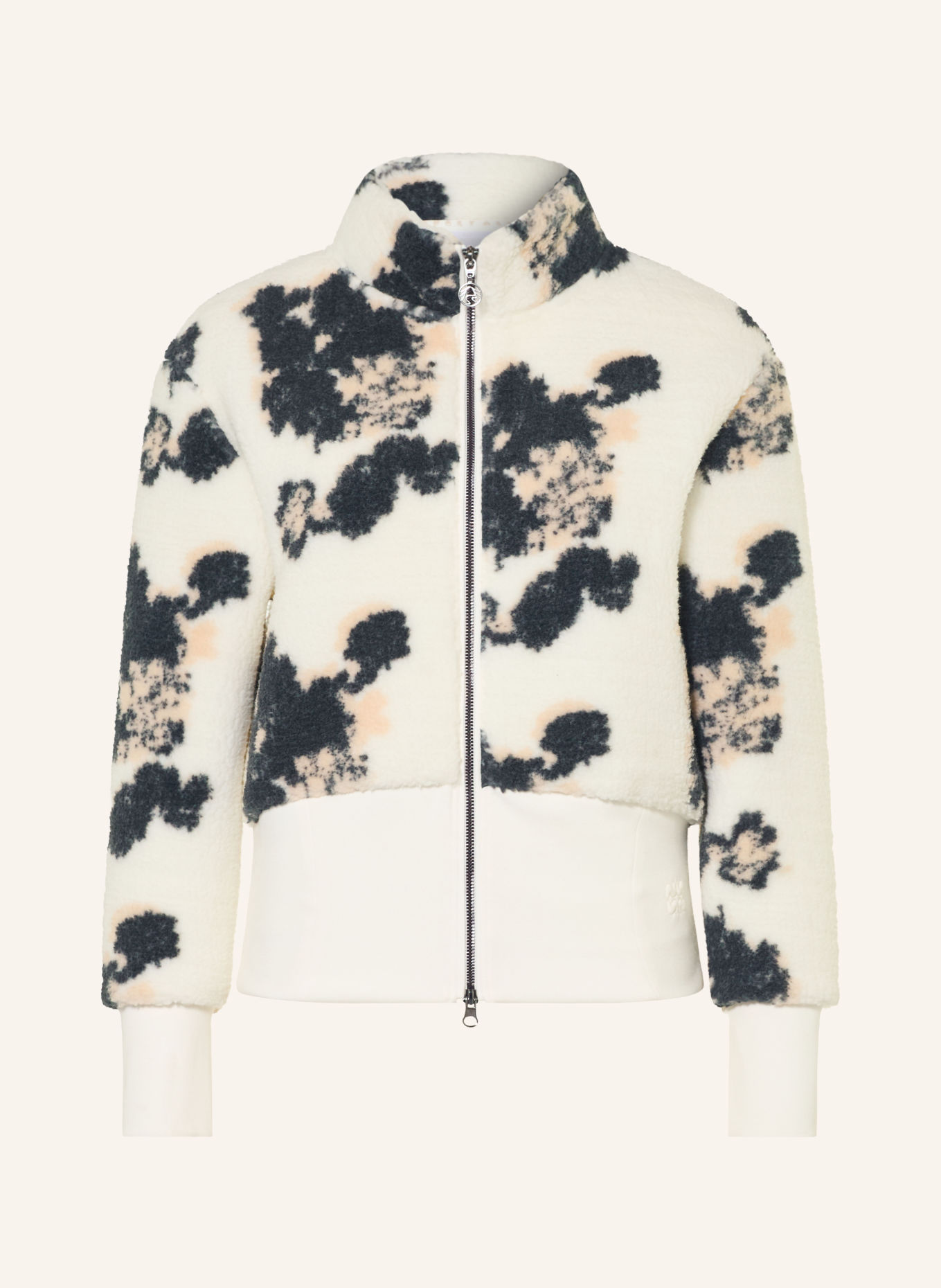 SPORTALM Teddyjas van gemengde materialen: CRÈME / BEIGE / ZWART