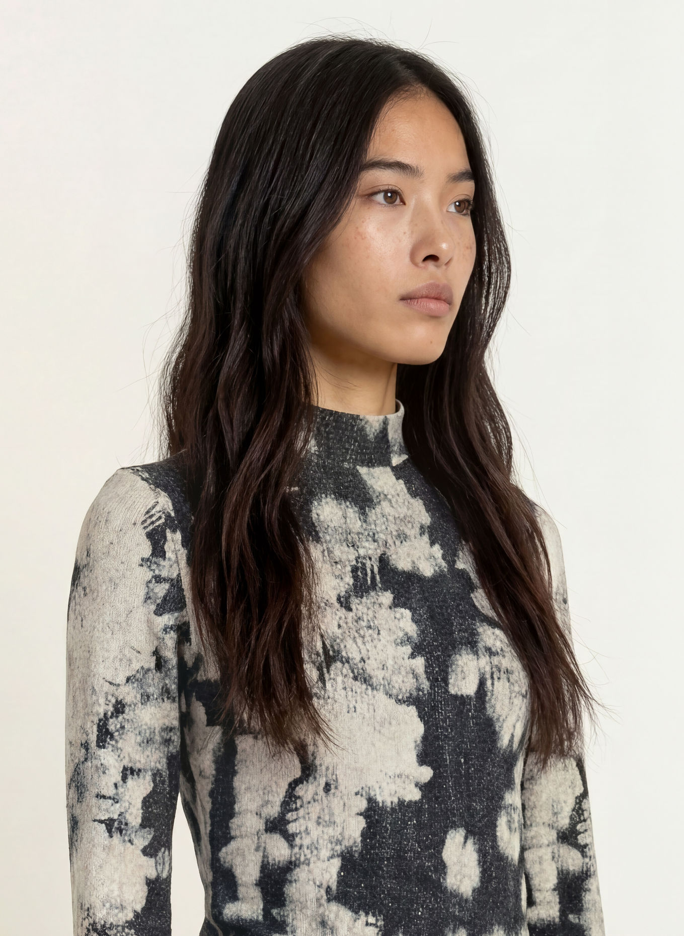SPORTALM Longsleeve met sierstenen: ZWART / BEIGE