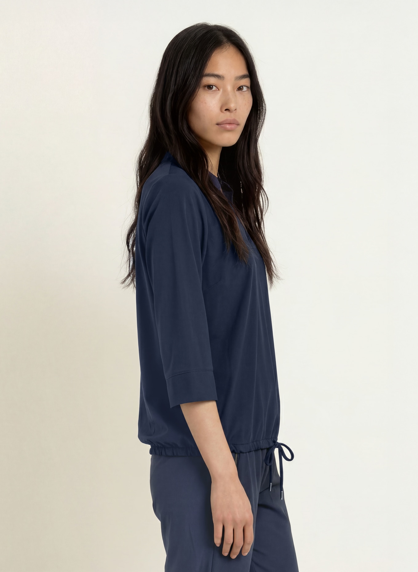 SPORTALM Chemisier orné de strass et à manches 3/4: BLEU FONCÉ
