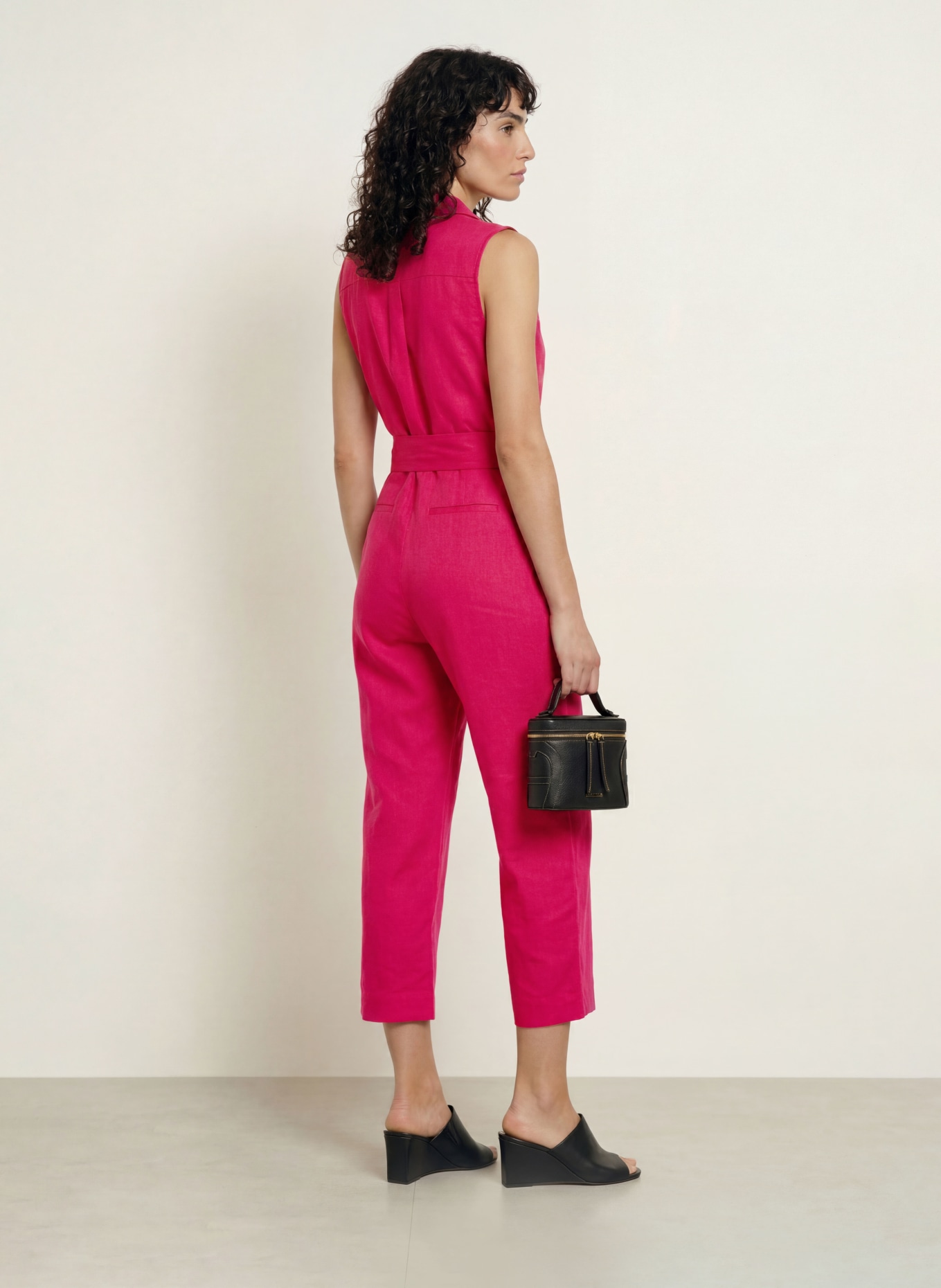 HOBBS Jumpsuit DESTINY aus Leinen: FUCHSIA