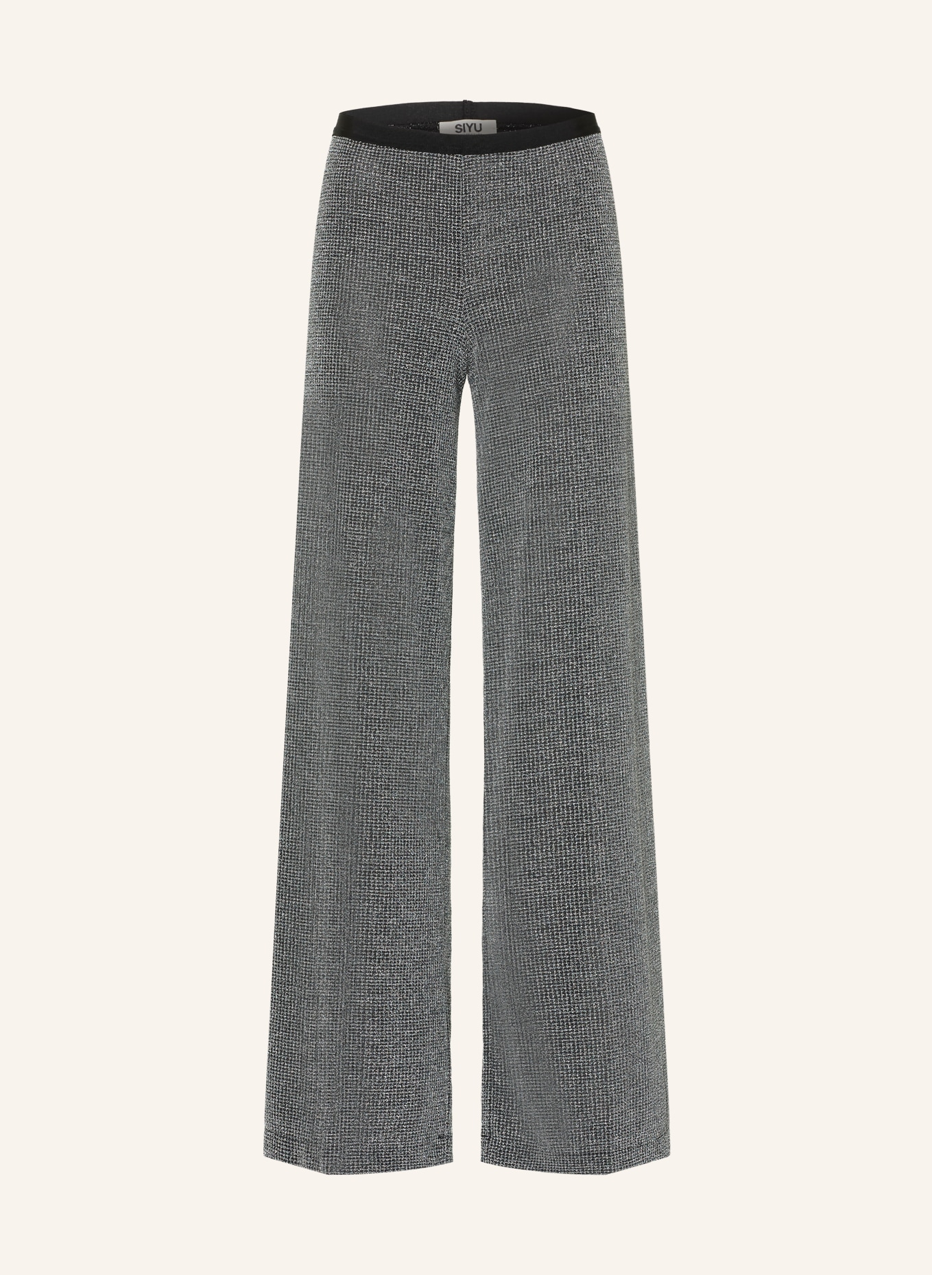 SIYU Jerseyhose mit Glitzergarn: DUNKELGRAU / SILBER