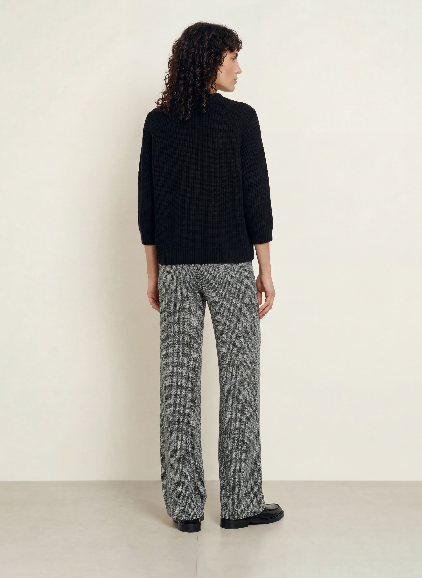 SIYU Jerseyhose mit Glitzergarn: DUNKELGRAU / SILBER