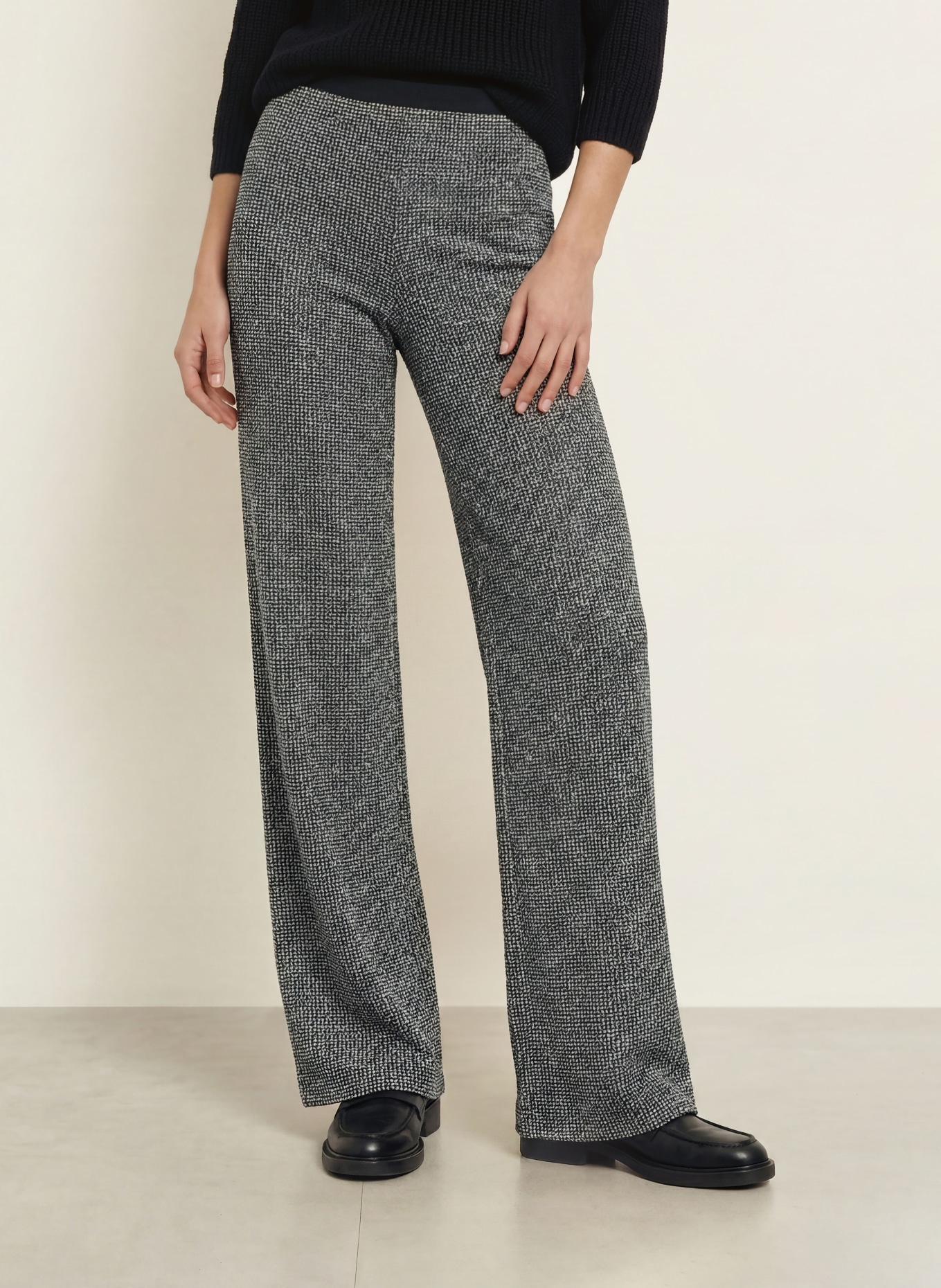SIYU Jerseyhose mit Glitzergarn: DUNKELGRAU / SILBER