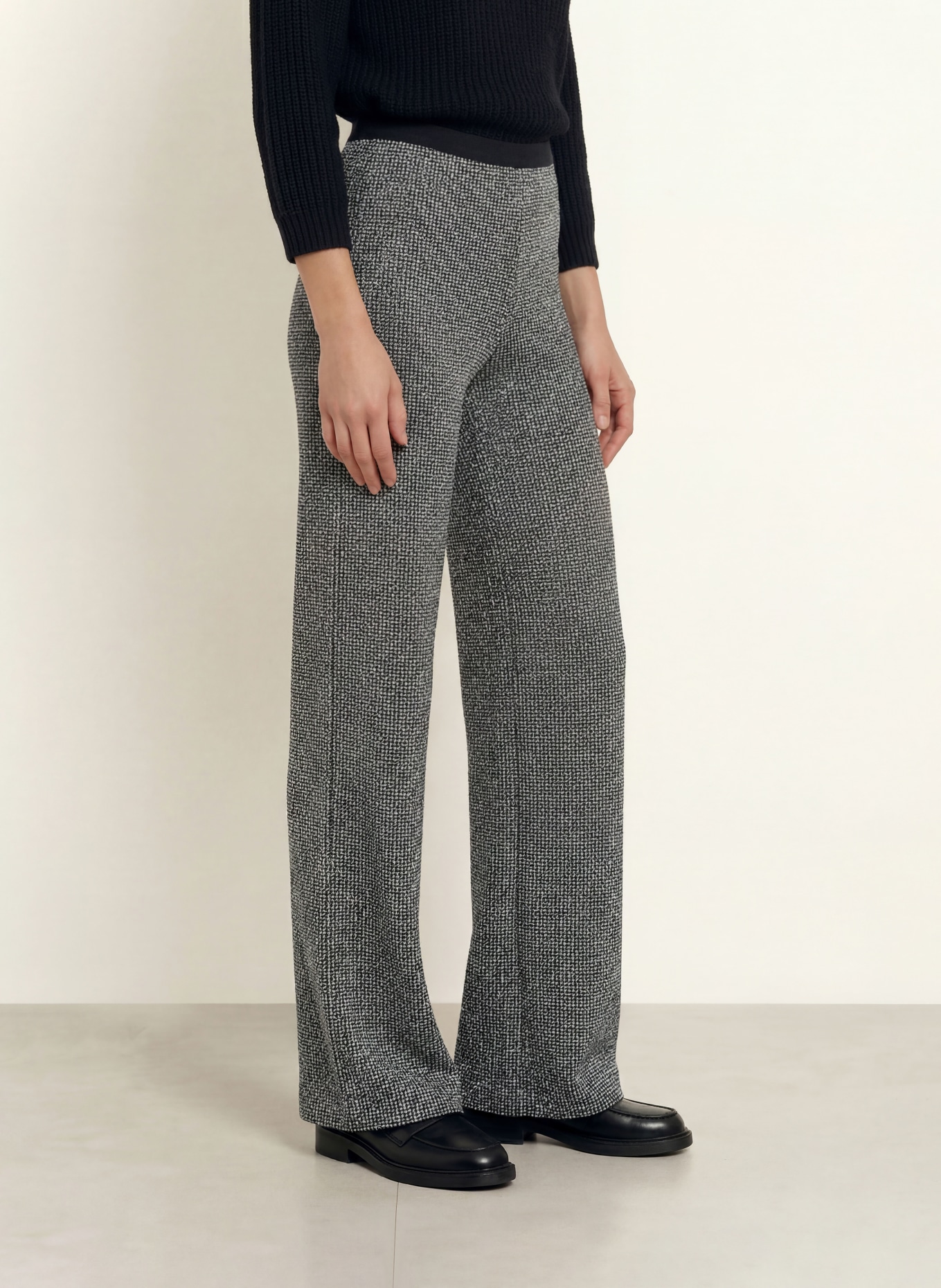 SIYU Jerseyhose mit Glitzergarn: DUNKELGRAU / SILBER