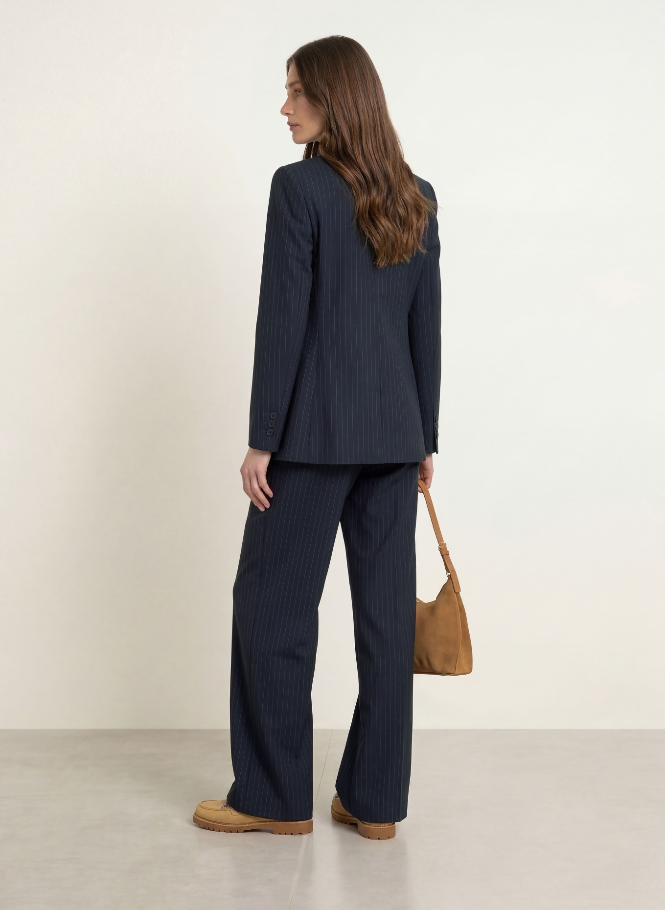 CLAUDIE PIERLOT Blazer mit Schluppe: DUNKELBLAU / HELLGRAU