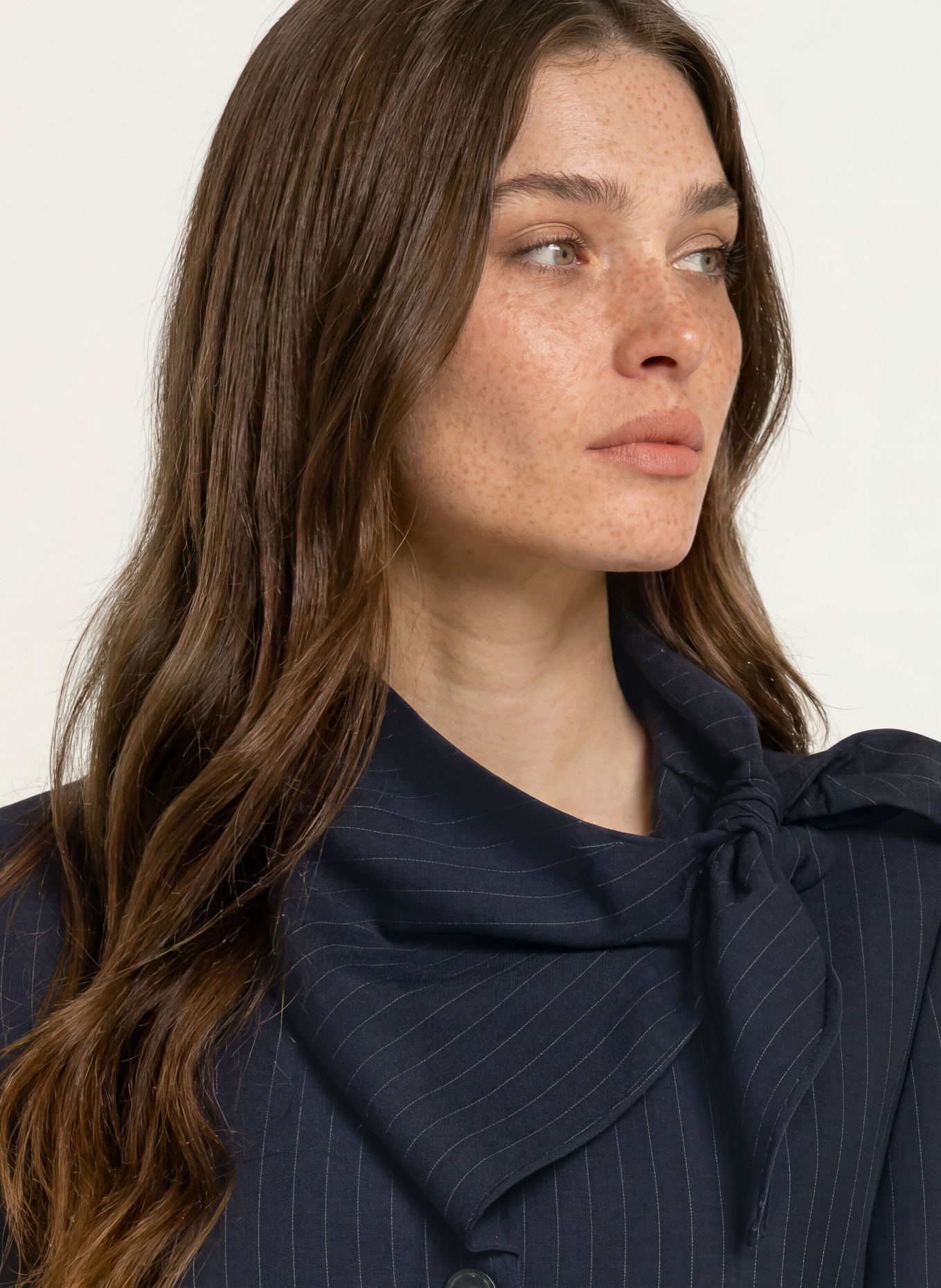 CLAUDIE PIERLOT Blazer mit Schluppe: DUNKELBLAU / HELLGRAU