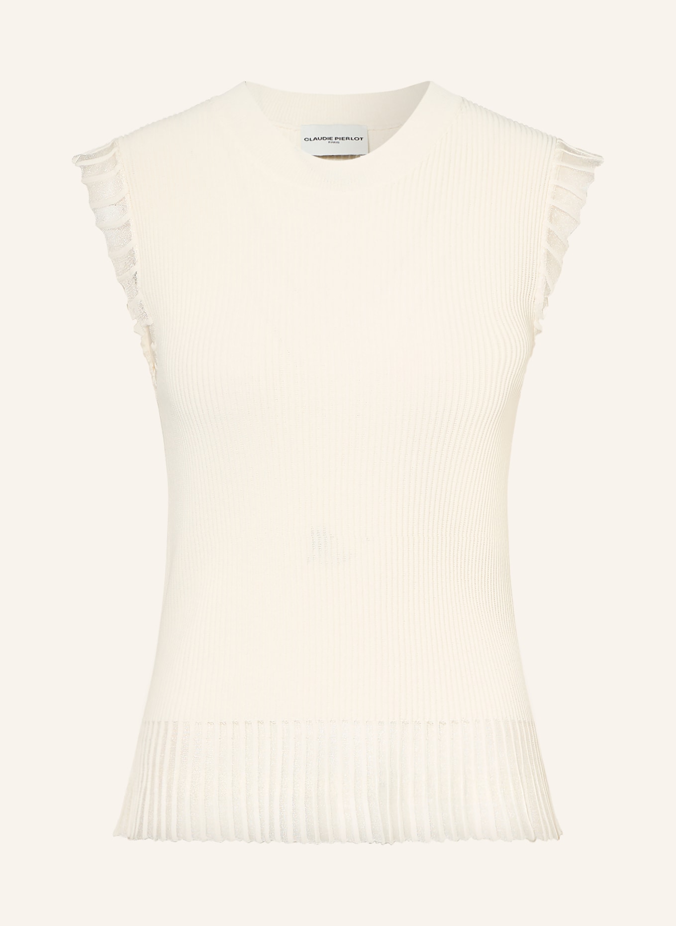 CLAUDIE PIERLOT Stricktop: ECRU