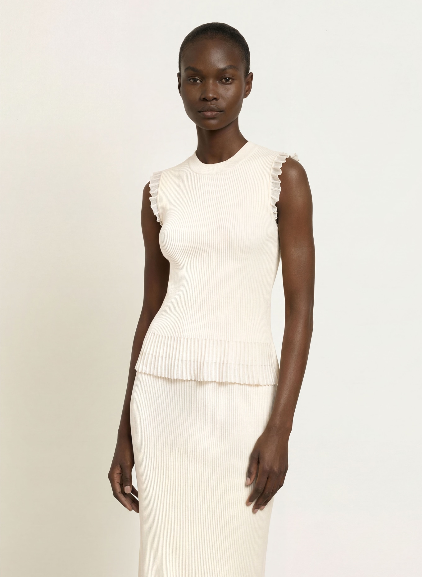 CLAUDIE PIERLOT Stricktop: ECRU