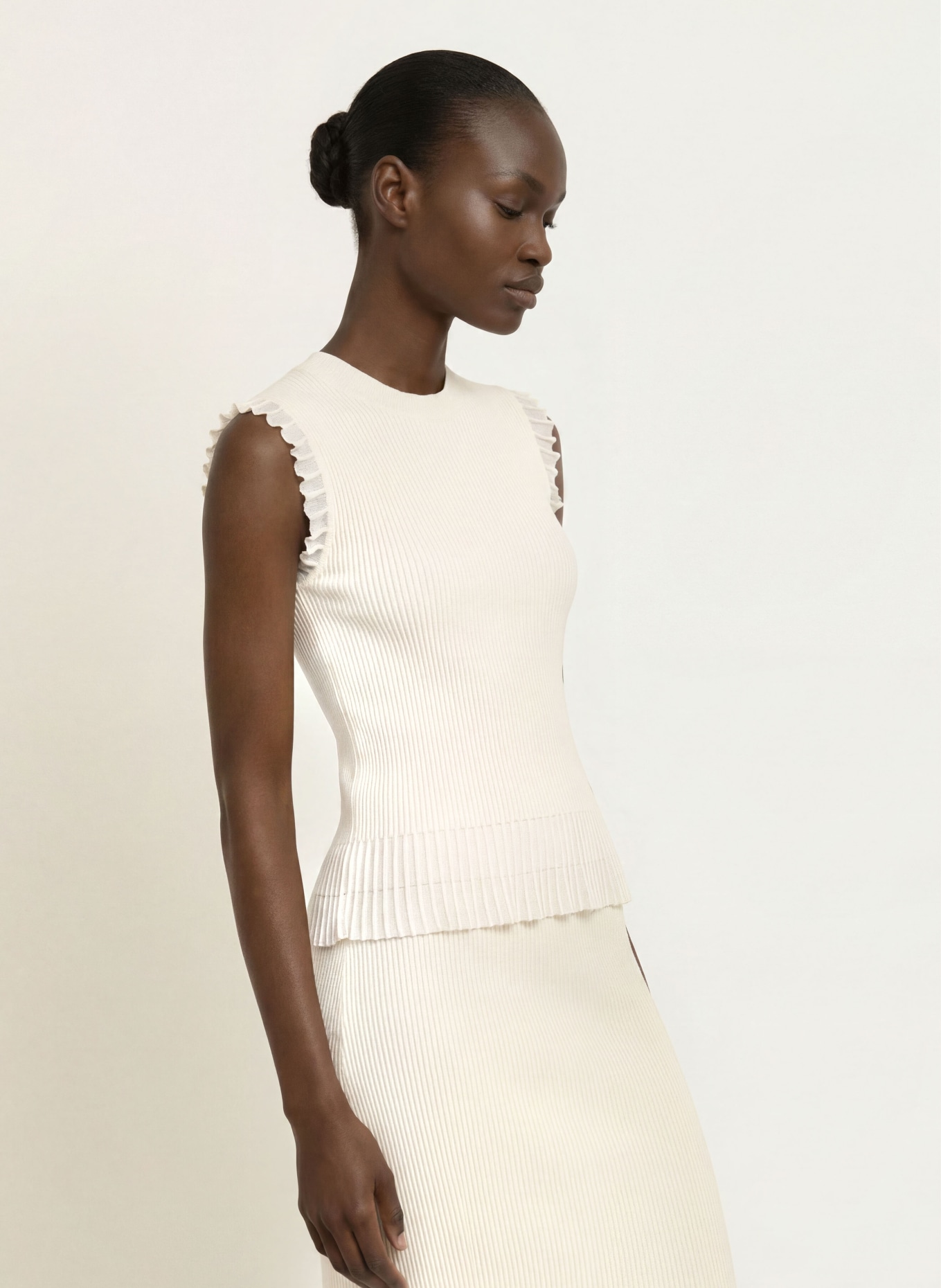 CLAUDIE PIERLOT Stricktop: ECRU
