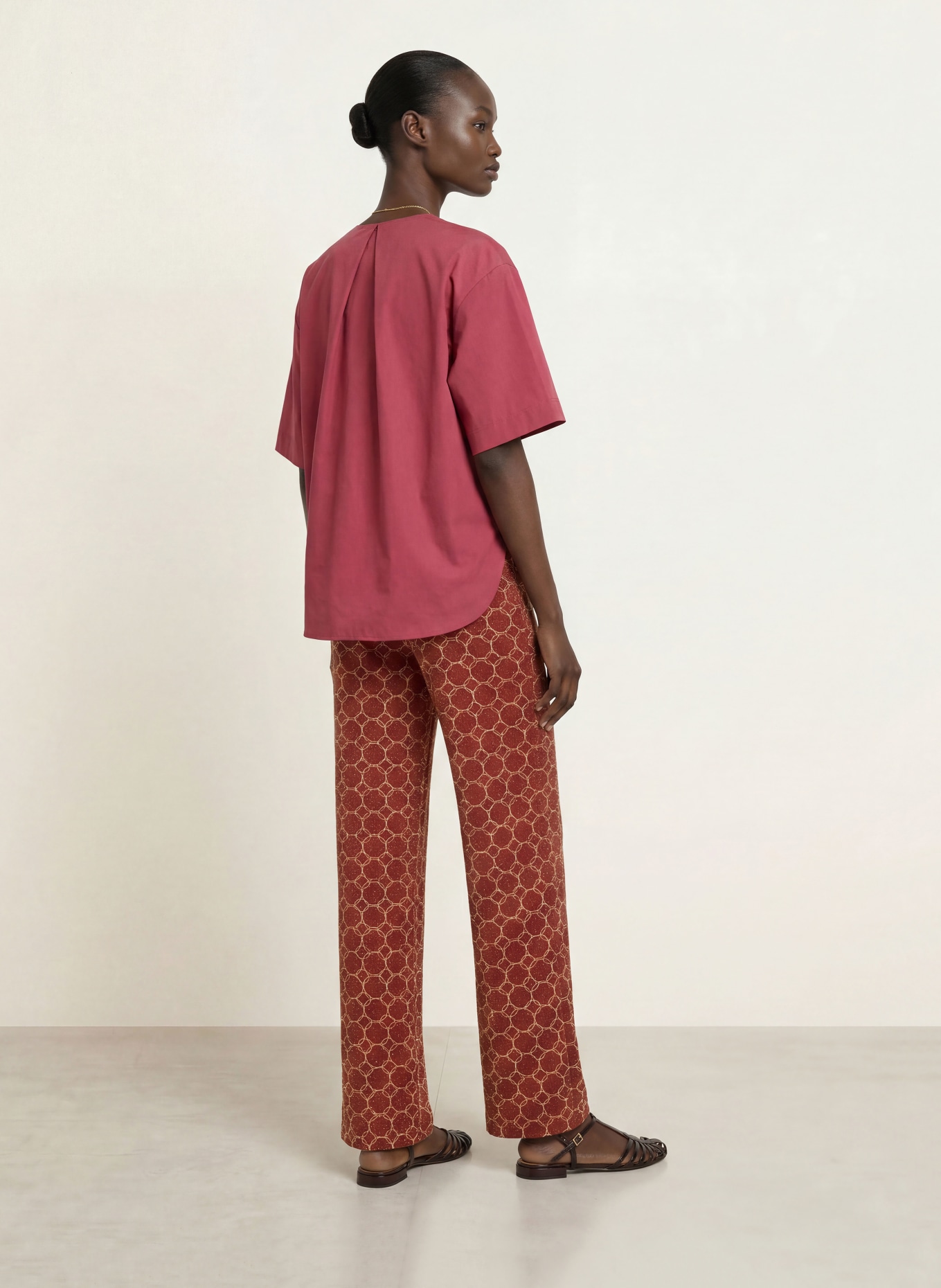 SIYU Jerseyhose mit Glitzergarn: ROT / GOLD