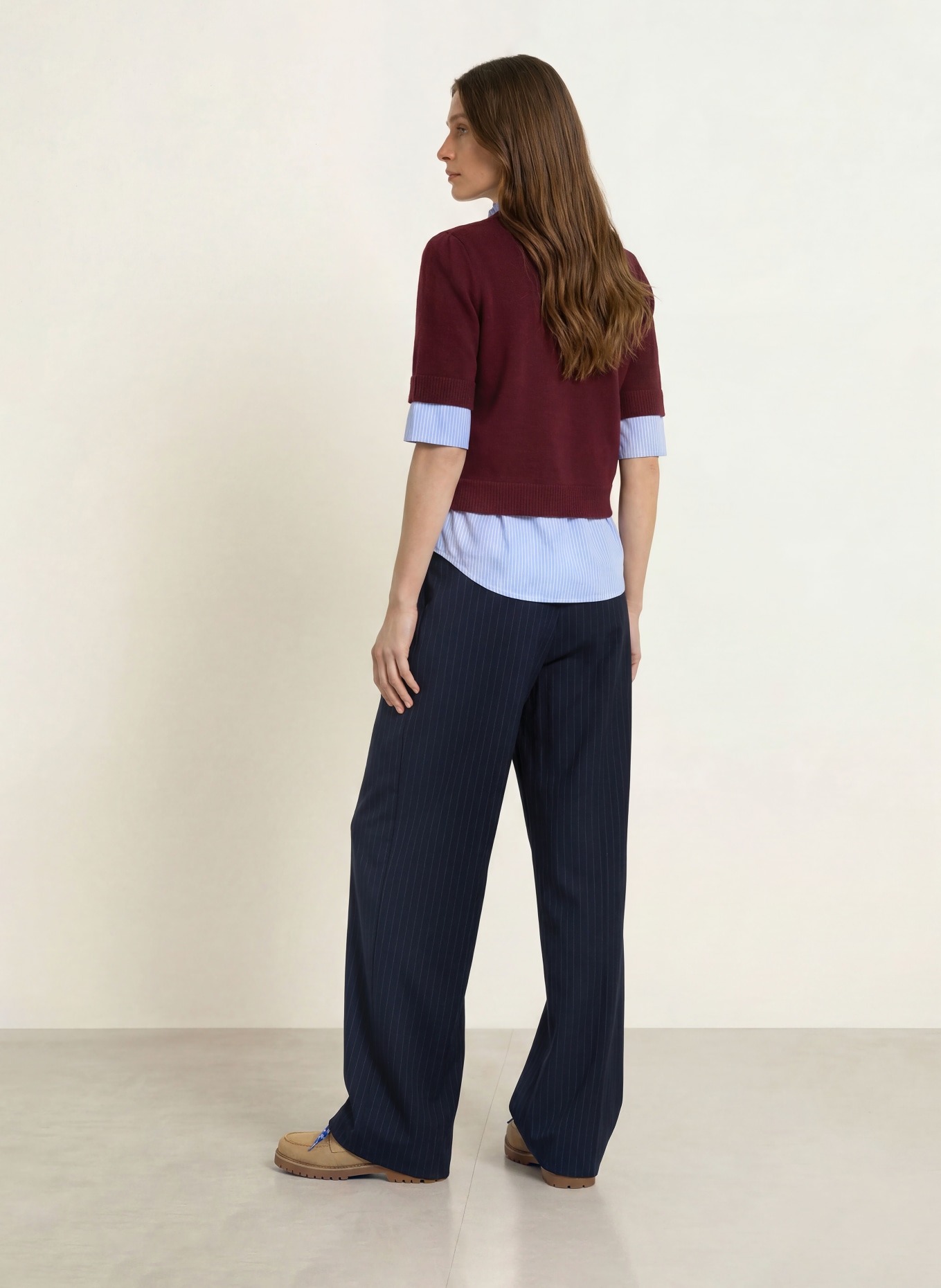 CLAUDIE PIERLOT Marlenehose: DUNKELBLAU / GRAU