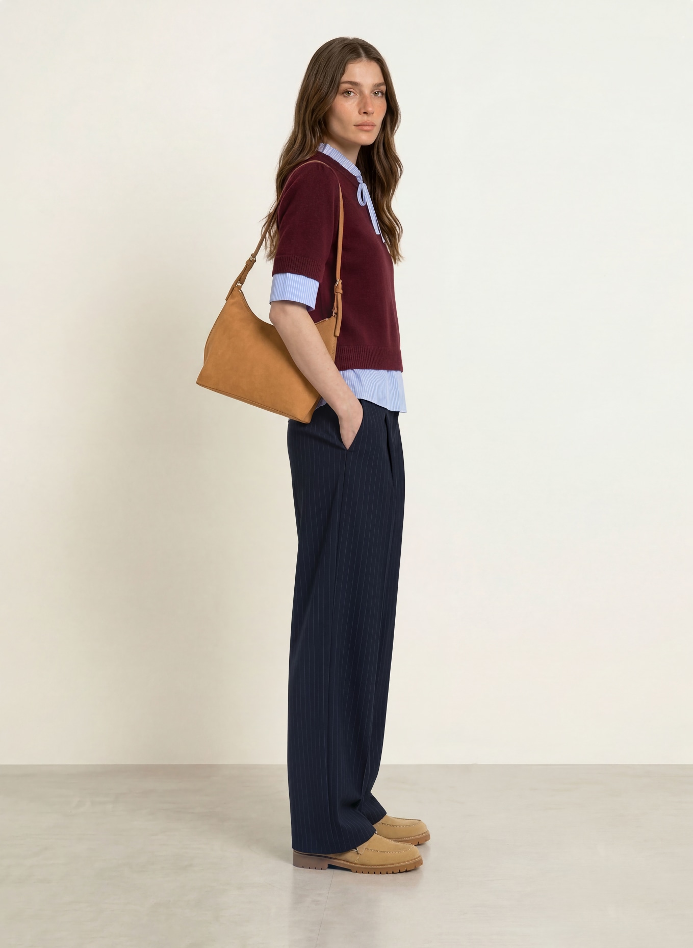 CLAUDIE PIERLOT Marlenehose: DUNKELBLAU / GRAU