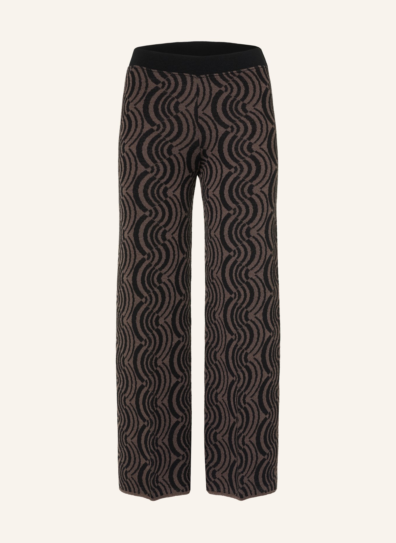 SIYU Knit Pants: TAUPE / BLACK