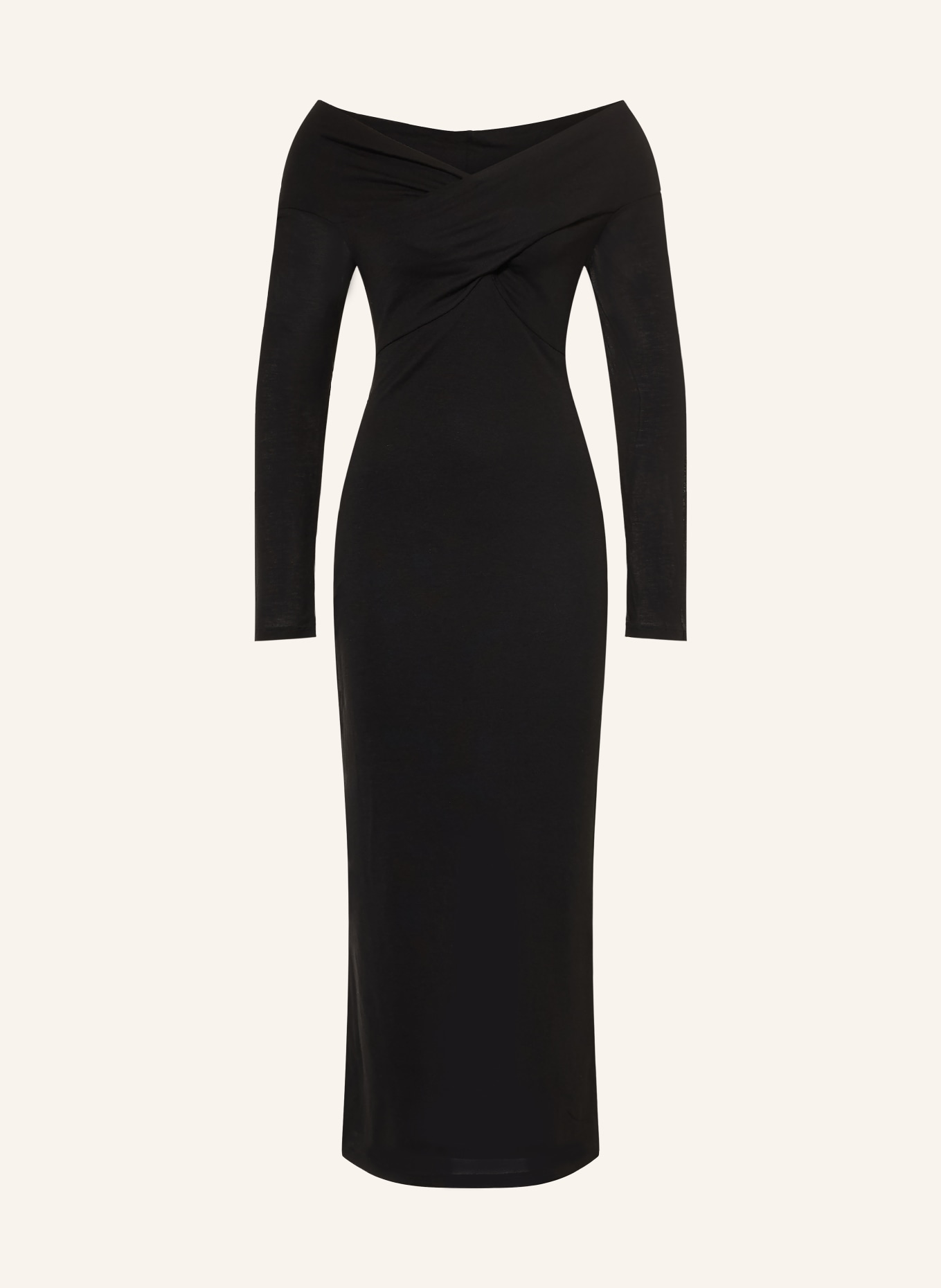 ALLSAINTS Robe en jersey DELTA: NOIR