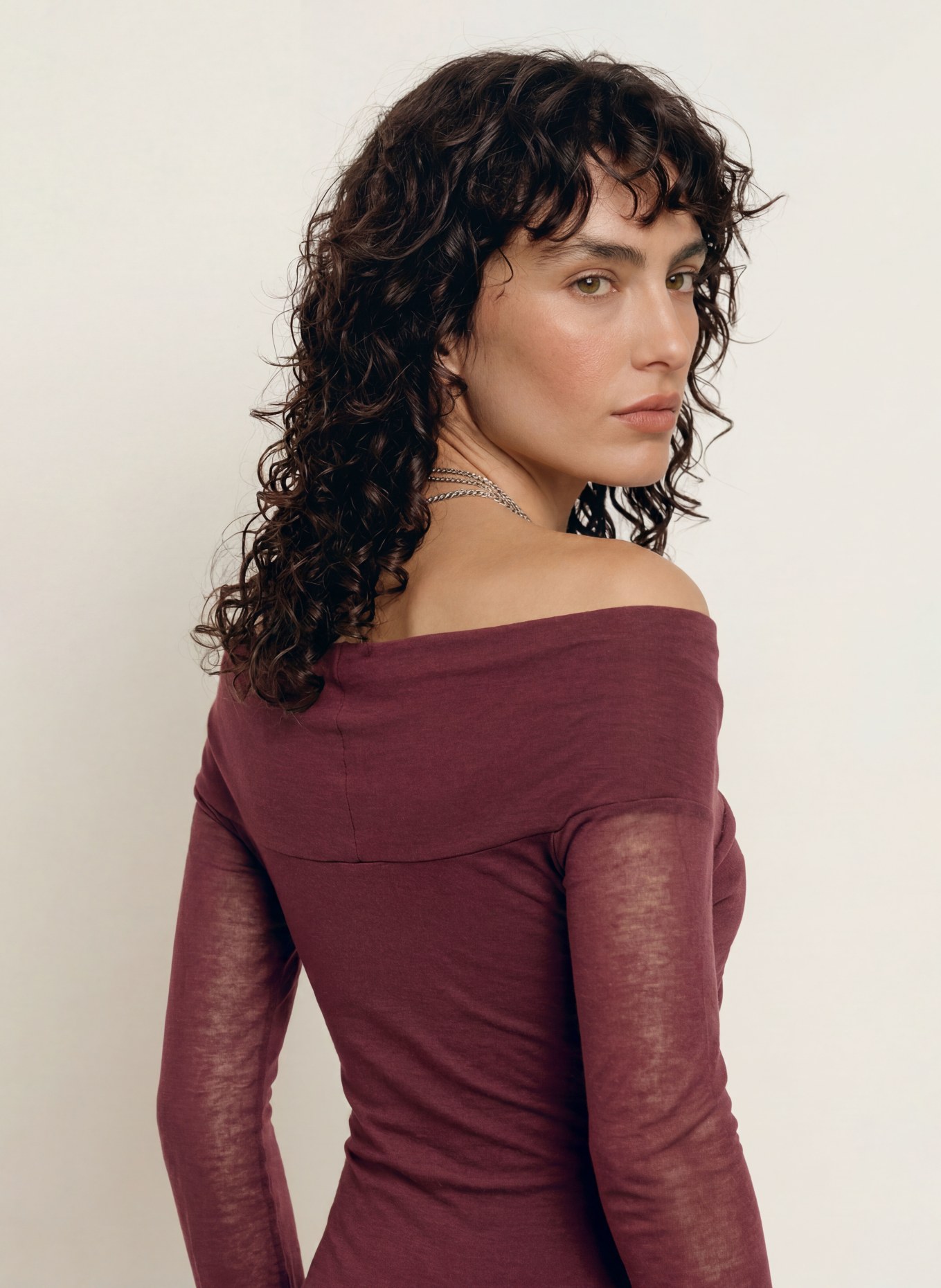 ALLSAINTS Robe en jersey DELTA: ROUGE FONCÉ