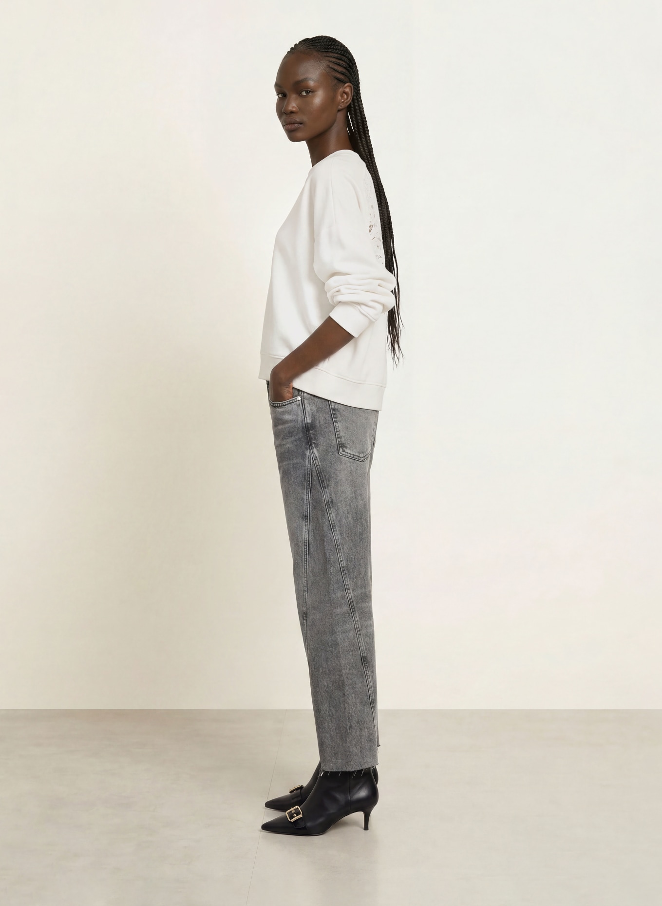 ALLSAINTS Sweatshirt ESME: WEISS