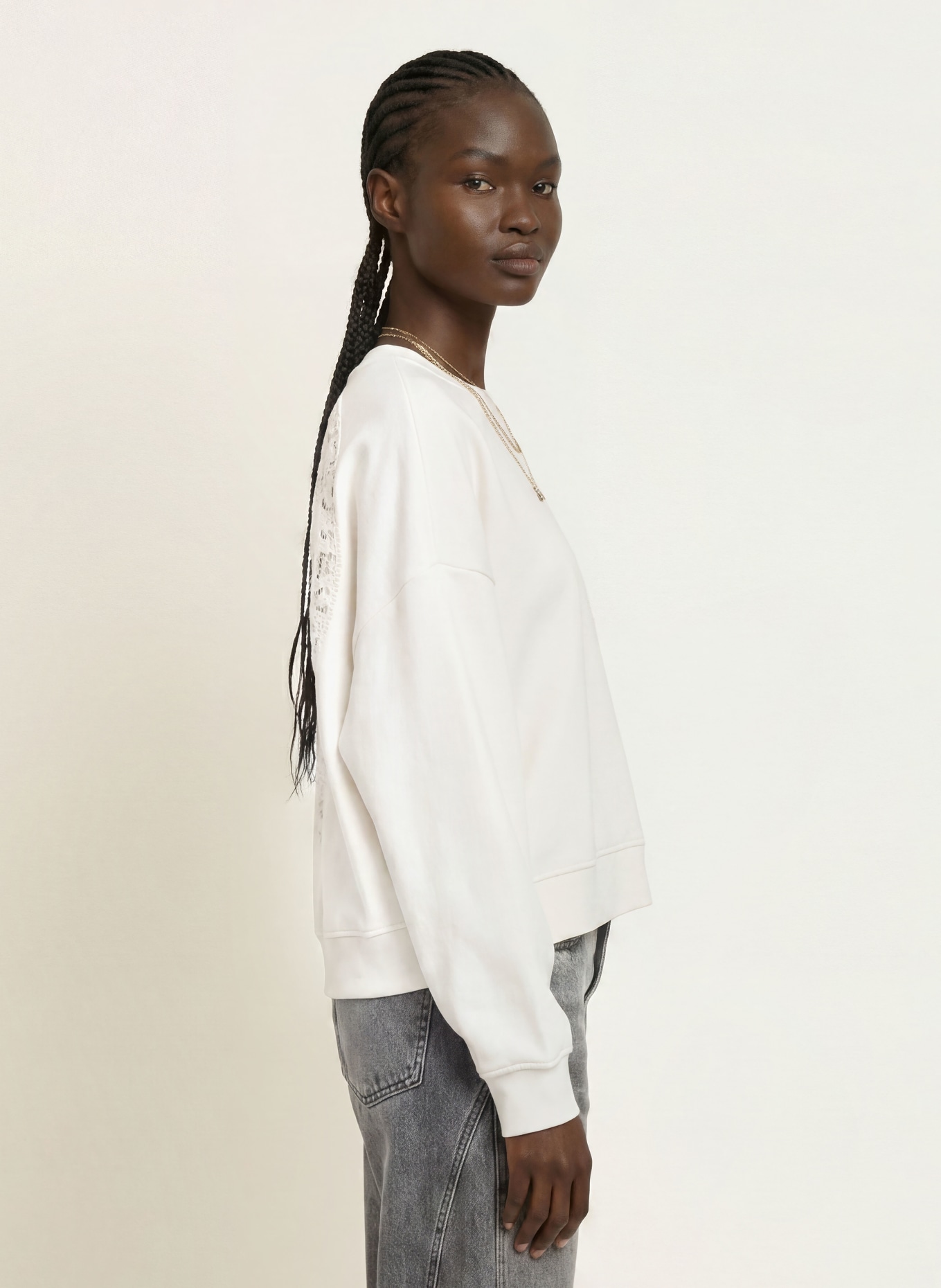 ALLSAINTS Sweatshirt ESME: WEISS