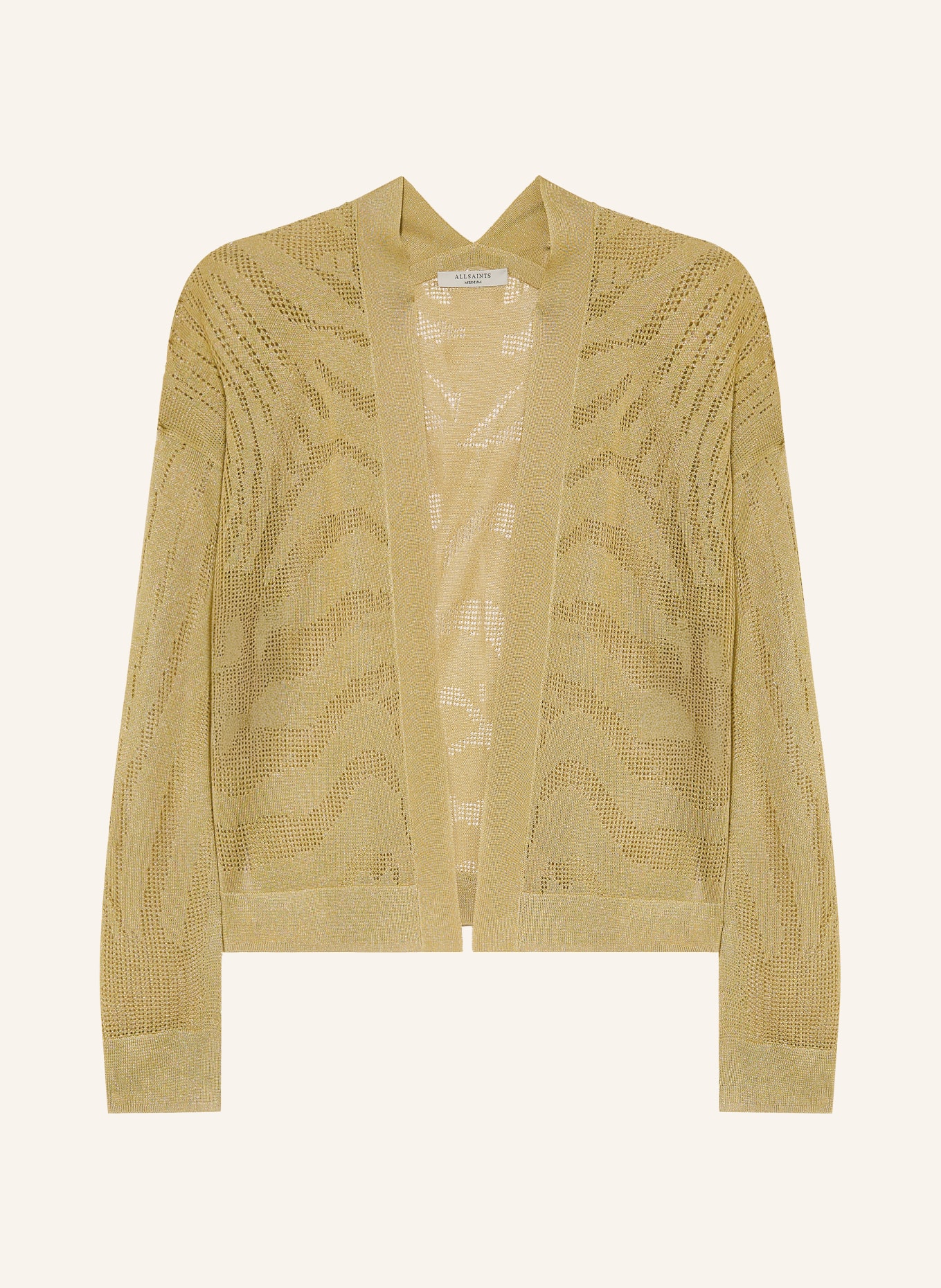 ALLSAINTS Gebreid openvallend vest MISHA: LICHTBRUIN