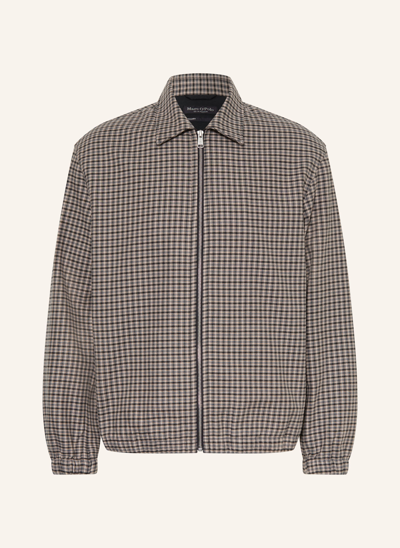 Marc O'Polo Flanell-Overjacket: BLAUGRAU / HELLGRAU / SCHWARZ