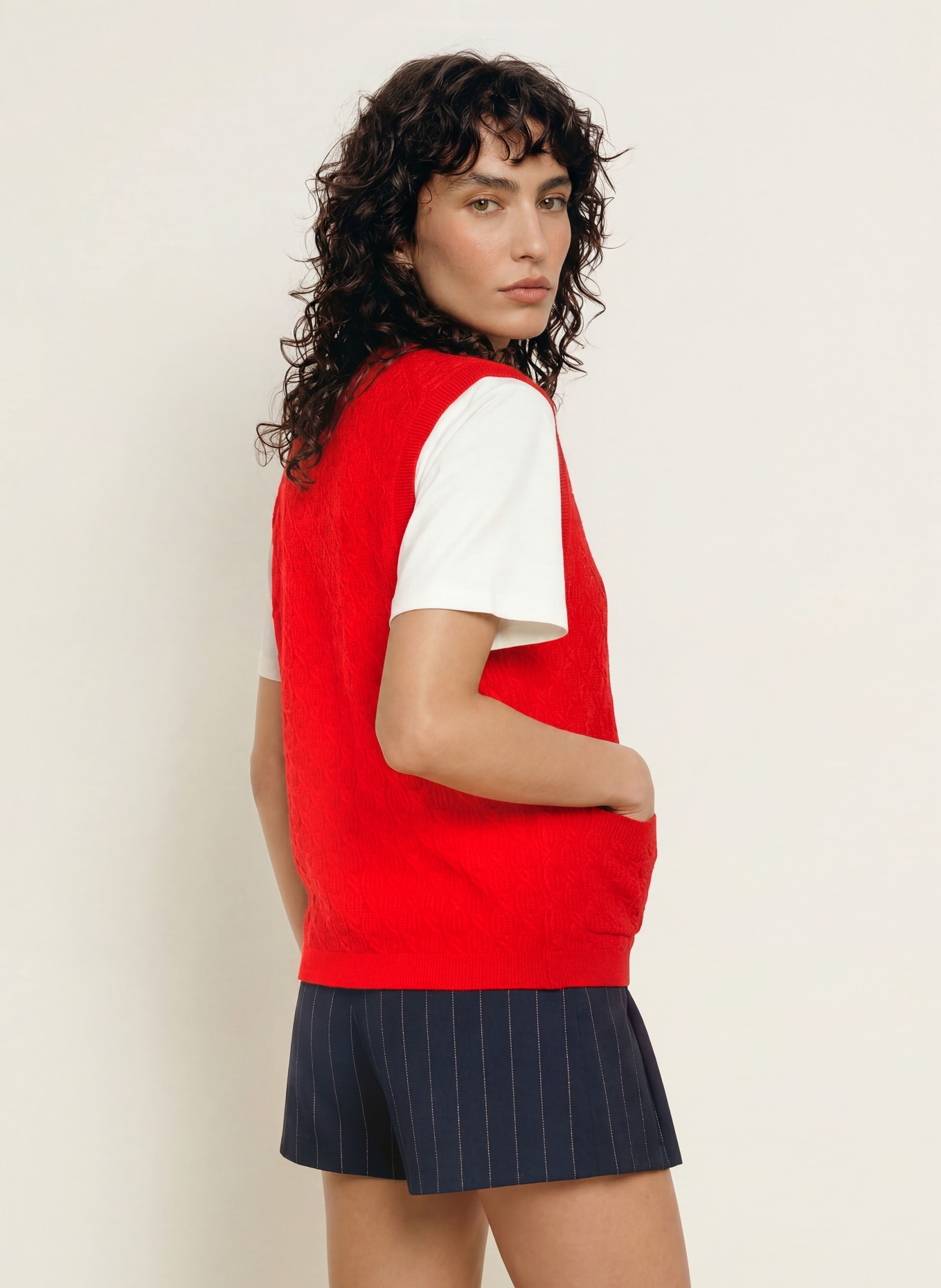 maje Strickweste: ROT
