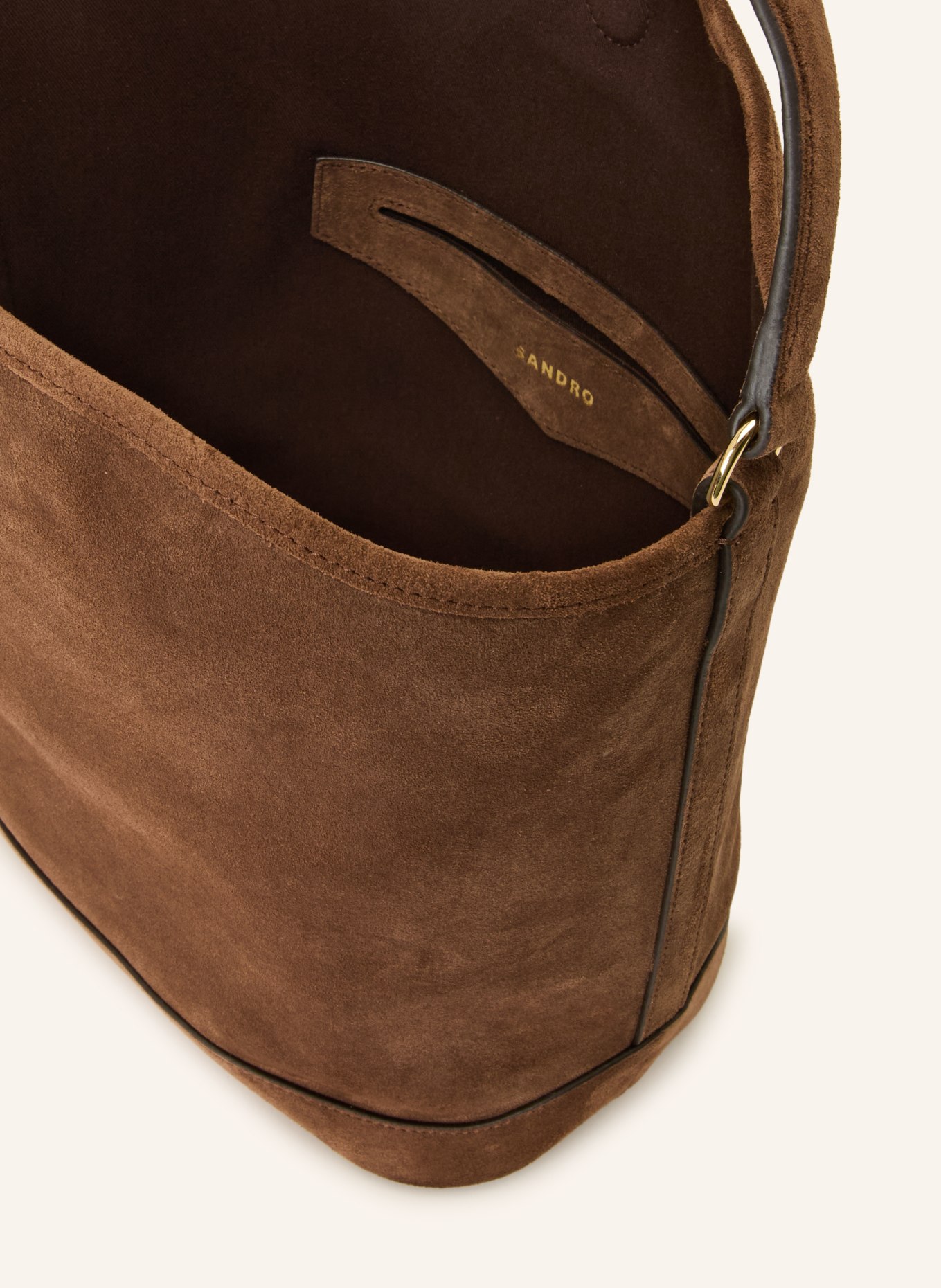 SANDRO Beuteltasche: BRAUN / GOLD