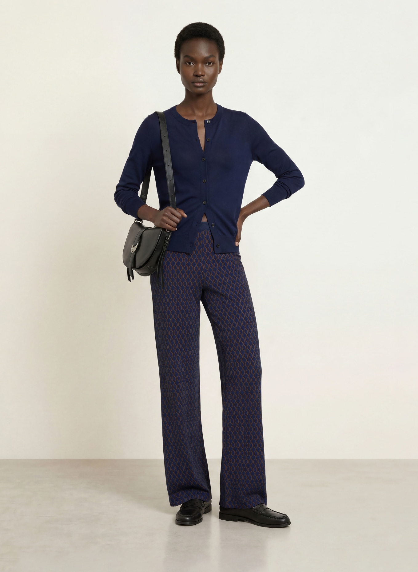 SIYU Jerseyhose: DUNKELBLAU / COGNAC