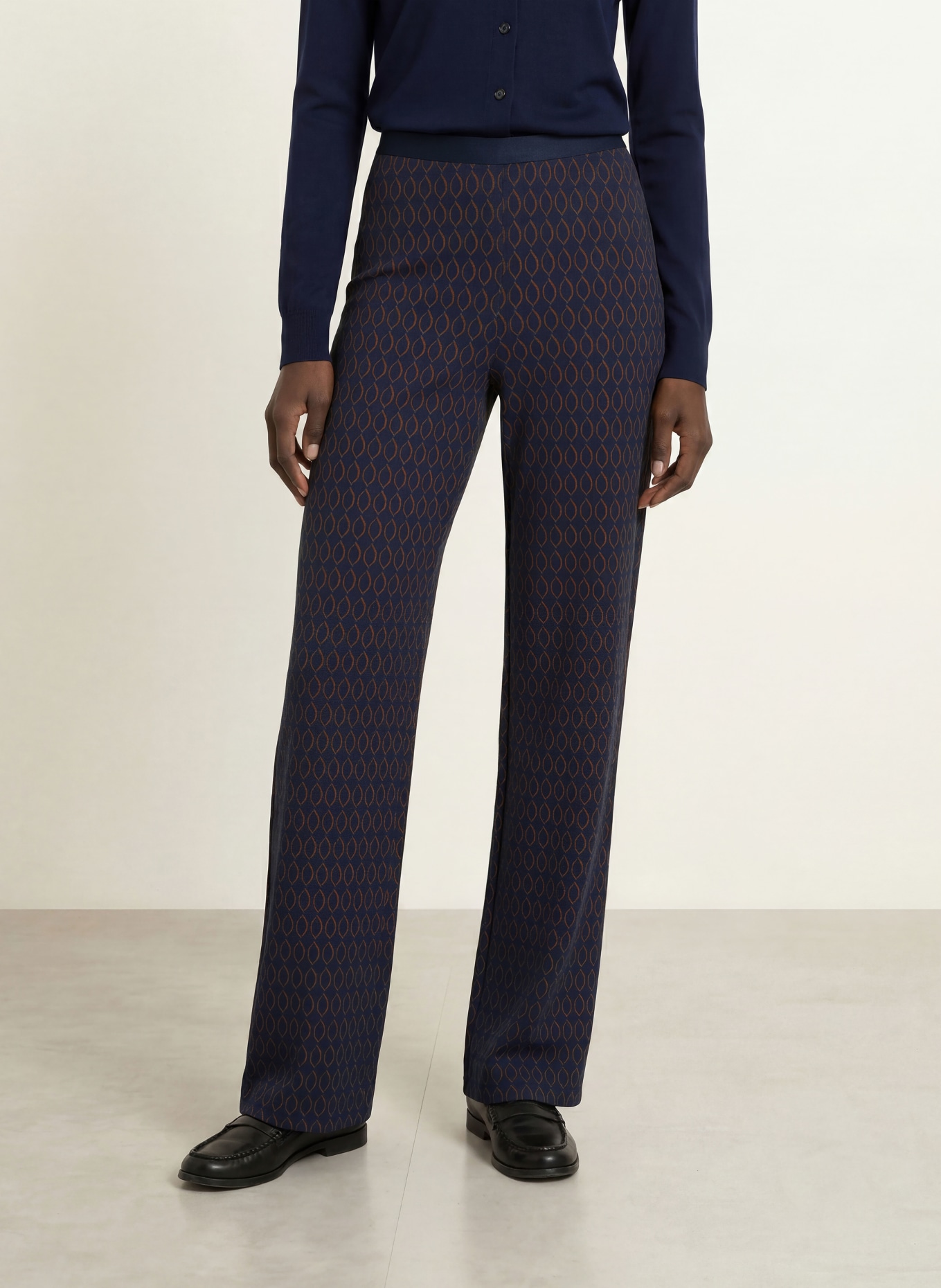 SIYU Jerseyhose: DUNKELBLAU / COGNAC