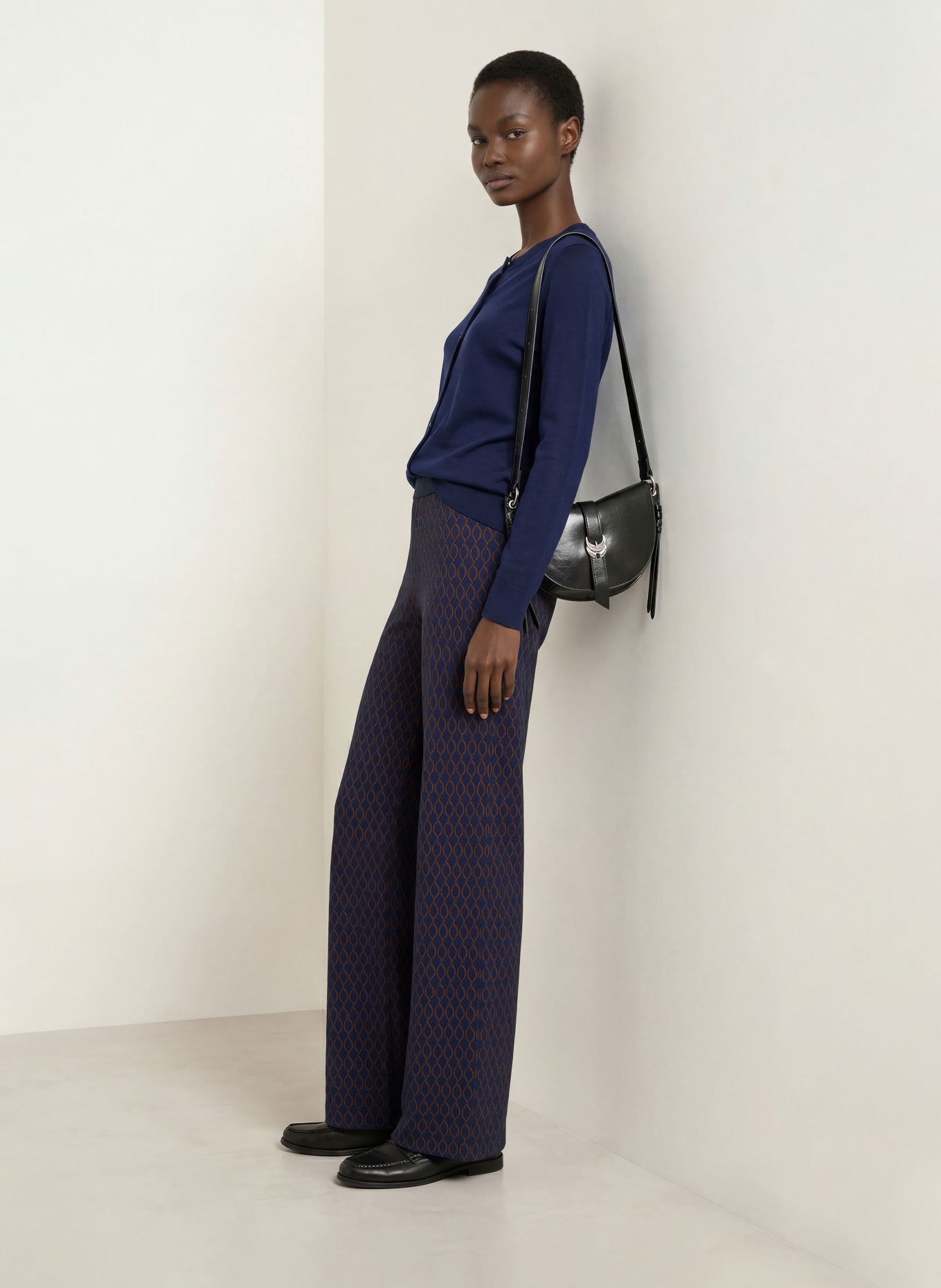 SIYU Jerseyhose: DUNKELBLAU / COGNAC