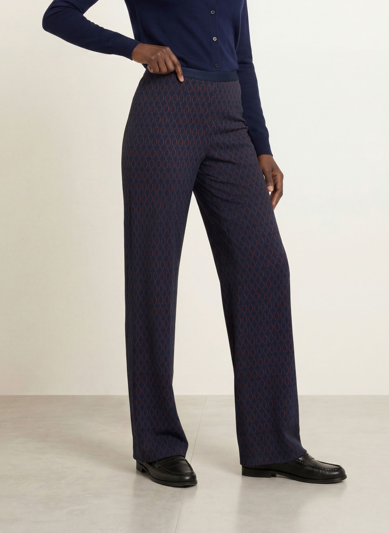 SIYU Jerseyhose: DUNKELBLAU / COGNAC