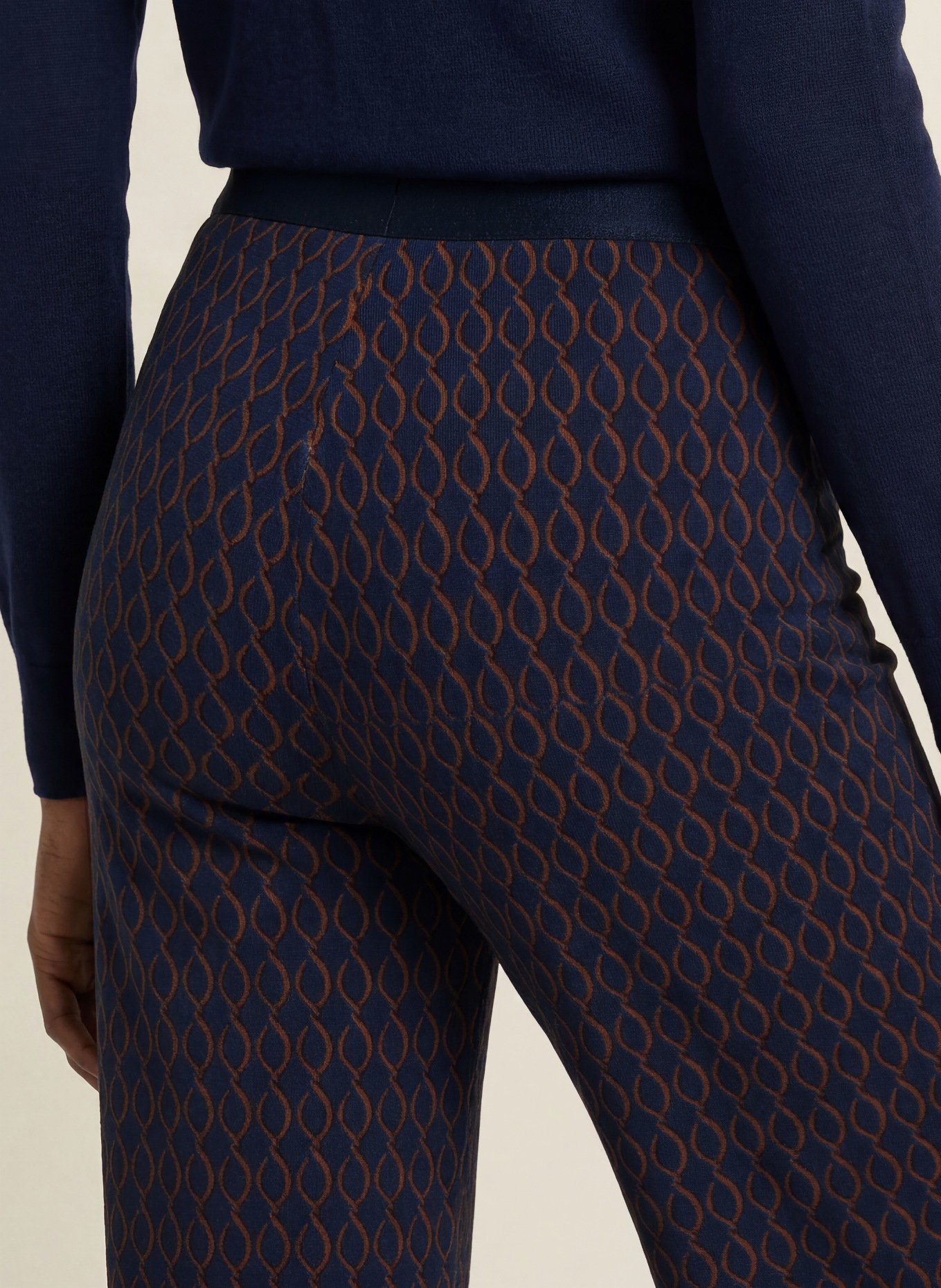 SIYU Jerseyhose: DUNKELBLAU / COGNAC