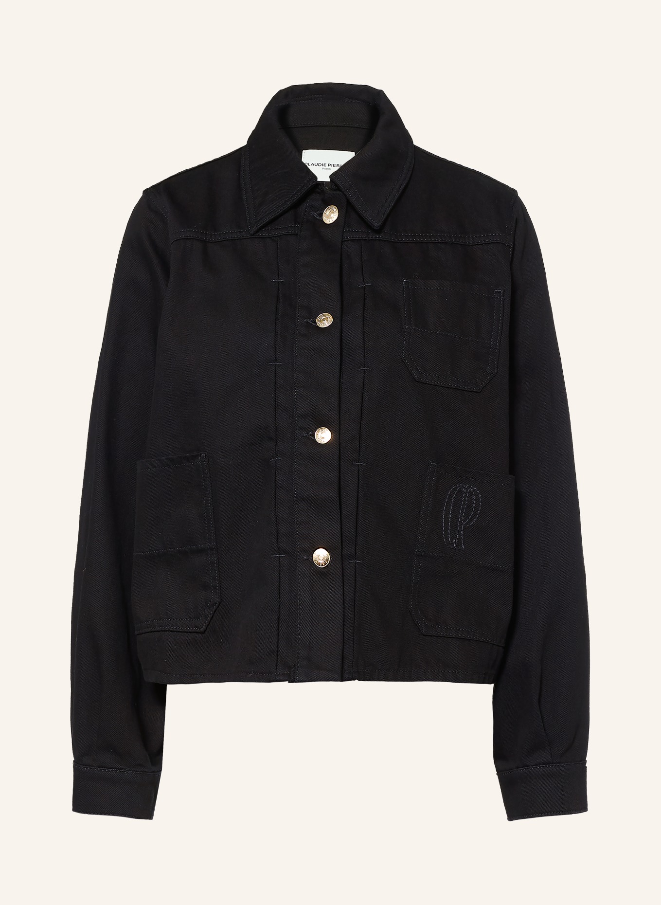 CLAUDIE PIERLOT Jeansjacke: V002 BLACK DENIM