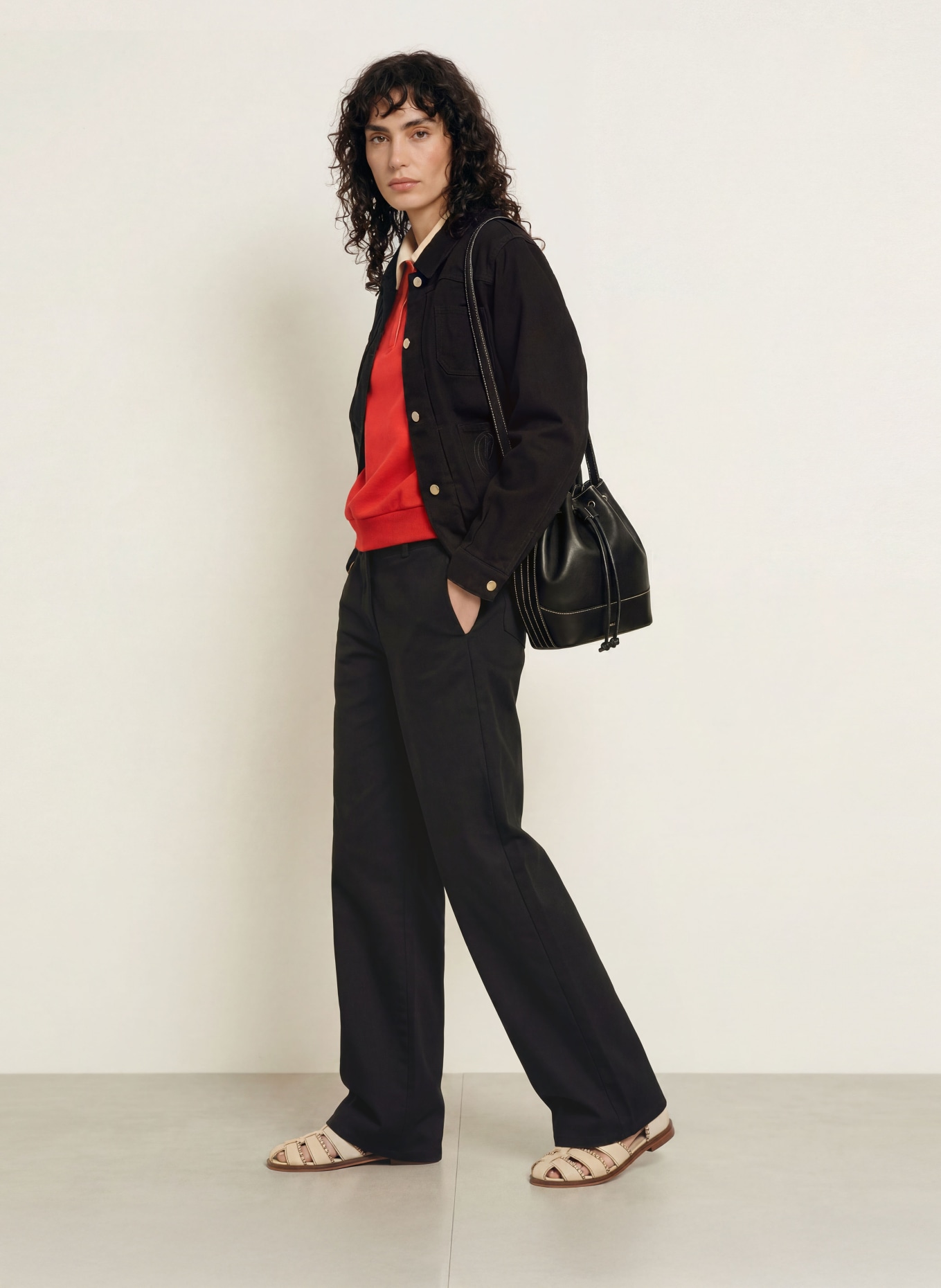 CLAUDIE PIERLOT Jeansjacke: V002 BLACK DENIM
