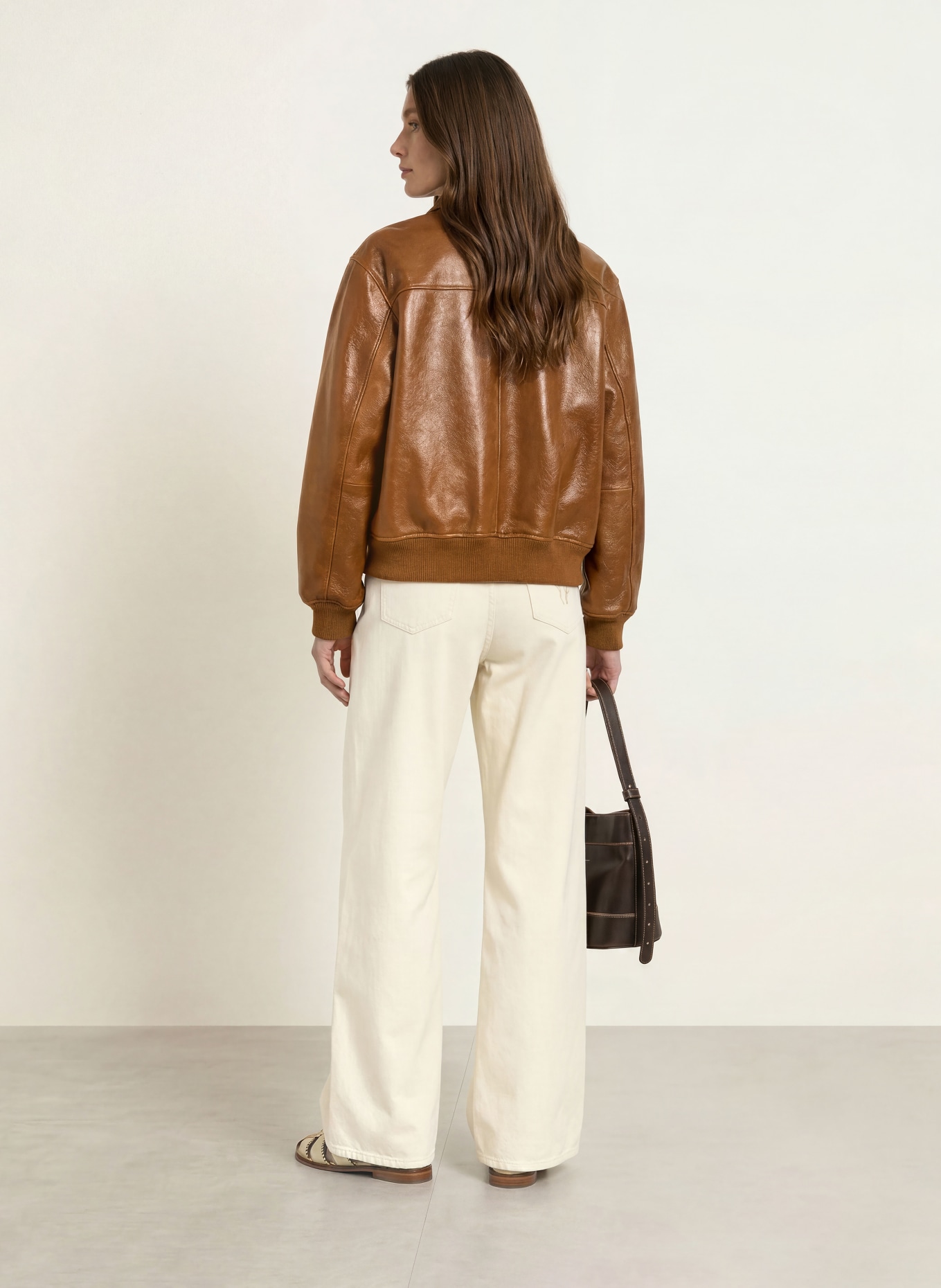 CLAUDIE PIERLOT Lederjacke: BRAUN