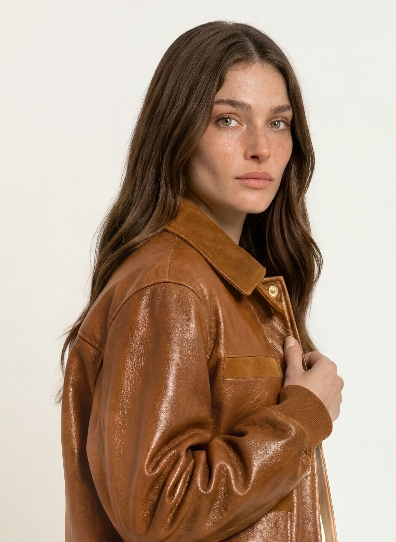 CLAUDIE PIERLOT Lederjacke: BRAUN