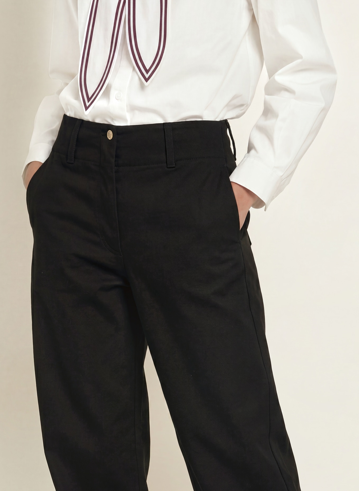 CLAUDIE PIERLOT Jeansy wide leg: V002 BLACK DENIM