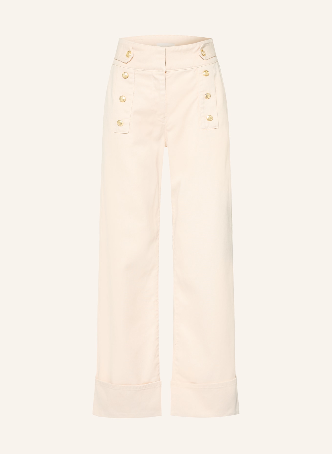 CLAUDIE PIERLOT Wide Leg Jeans: A041 LIGHT BEIGE DENIM