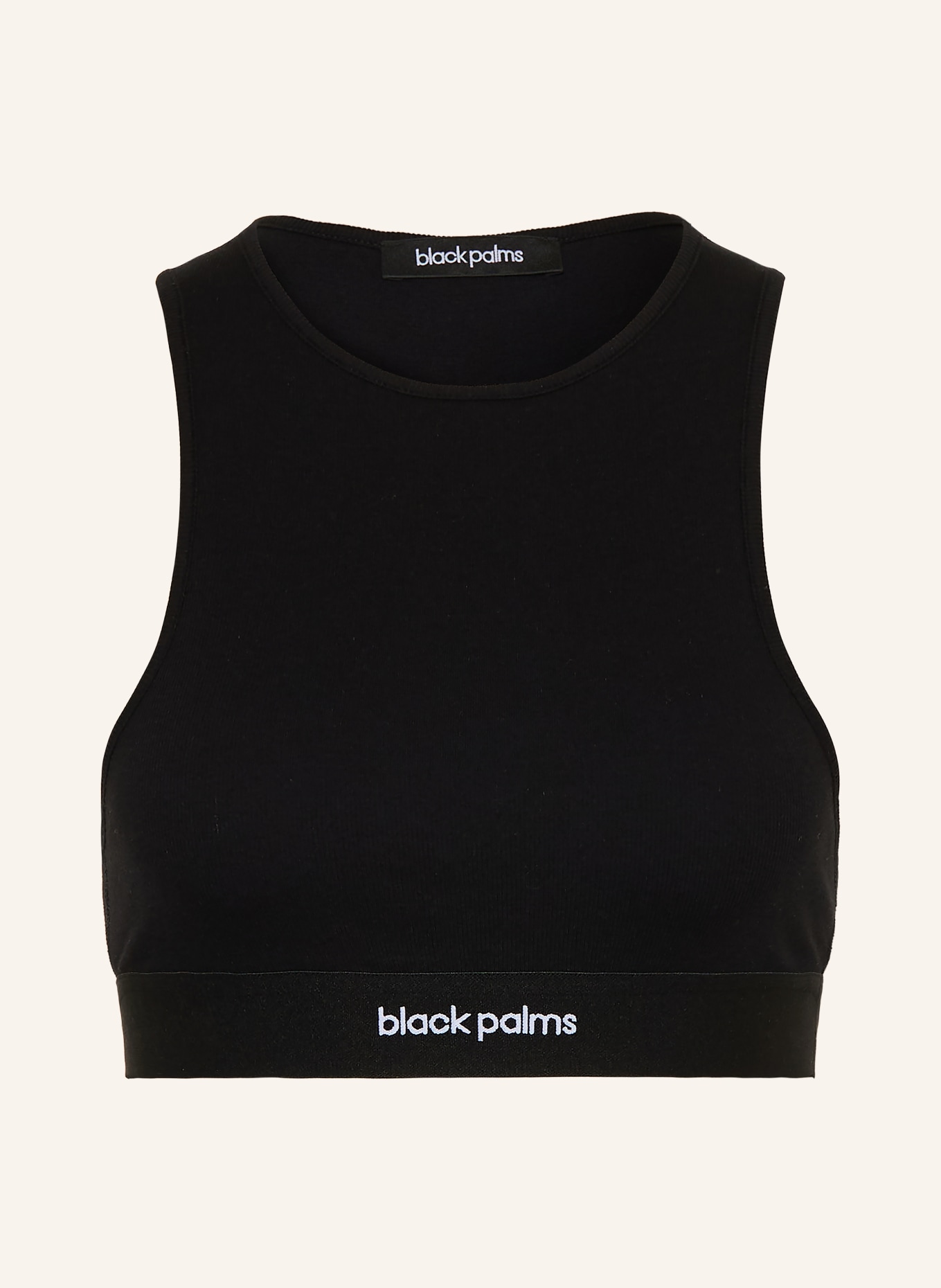 black palms Sports bra: BLACK