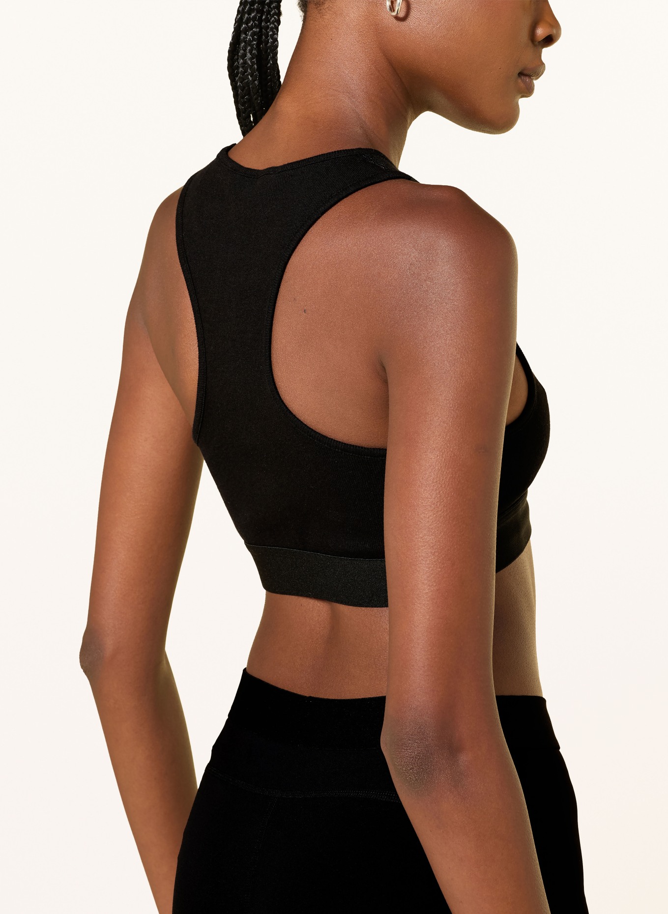 black palms Sports bra: BLACK