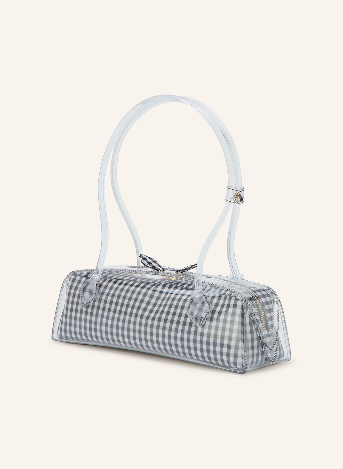 ALAÏA Handtasche LE TECKEL MEDIUM: SCHWARZ / GOLD / WEISS