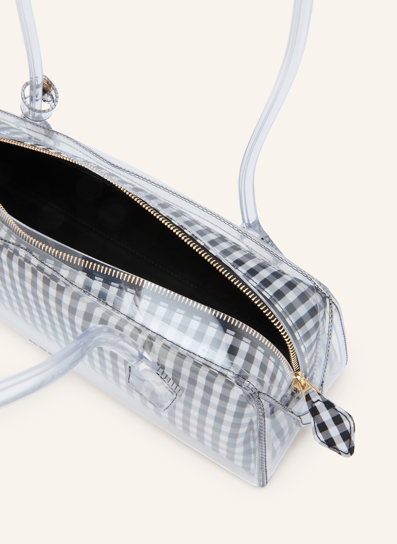 ALAÏA Handtasche LE TECKEL MEDIUM: SCHWARZ / GOLD / WEISS