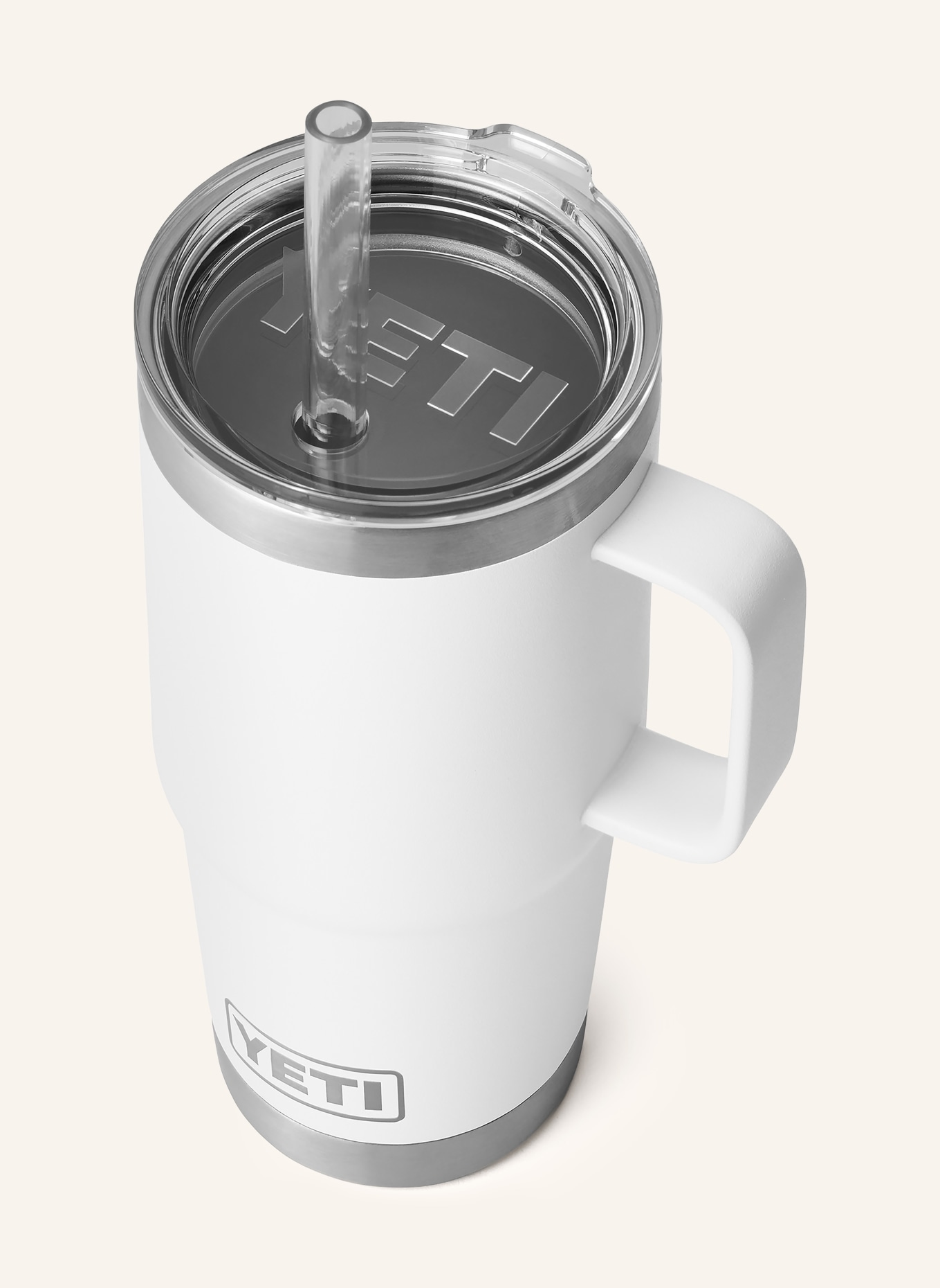 YETI RAMBLER® Insulated Mug: WHITE / SILVER
