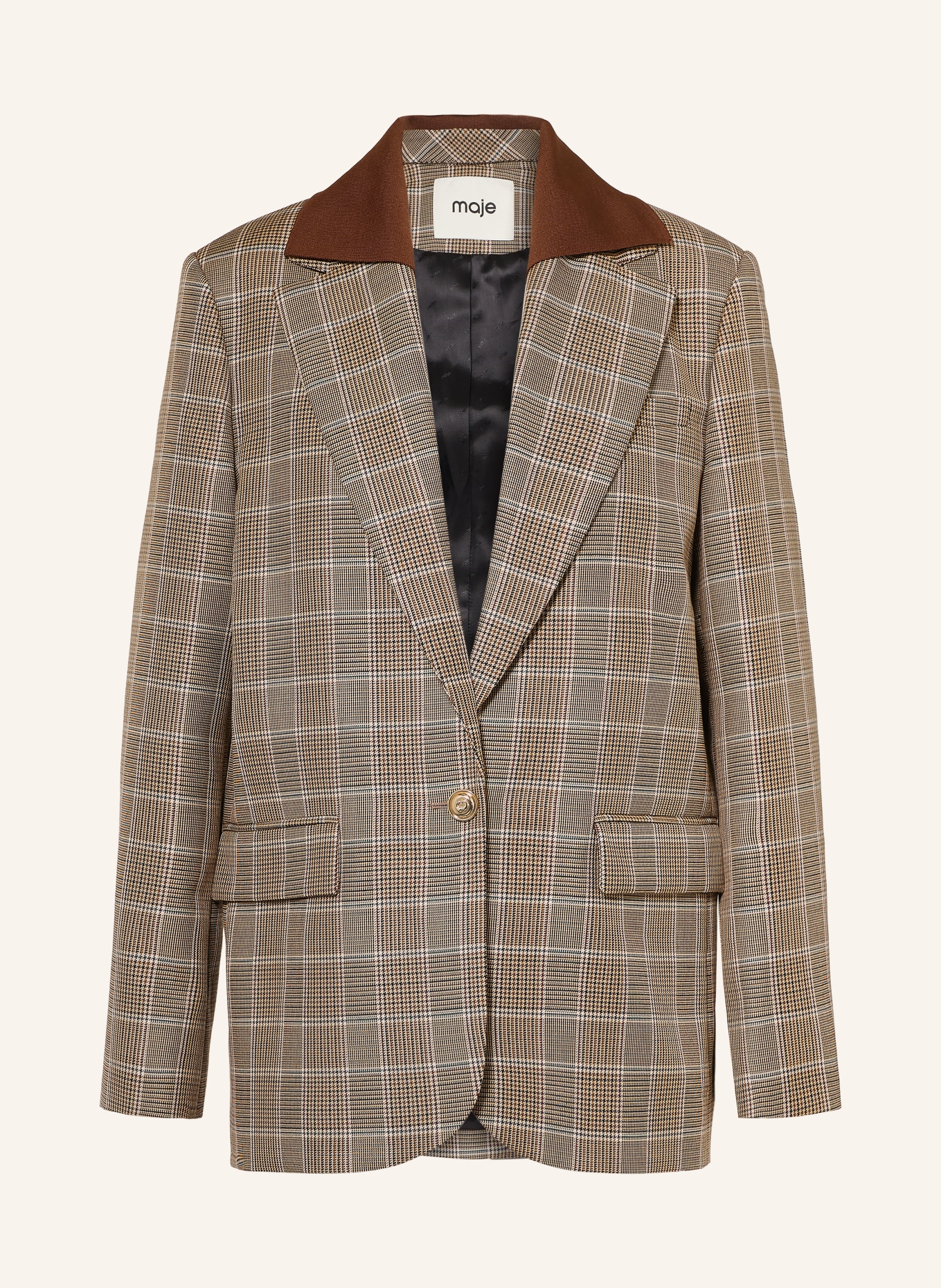 maje Blazer: BRAUN / CREME / BLAU