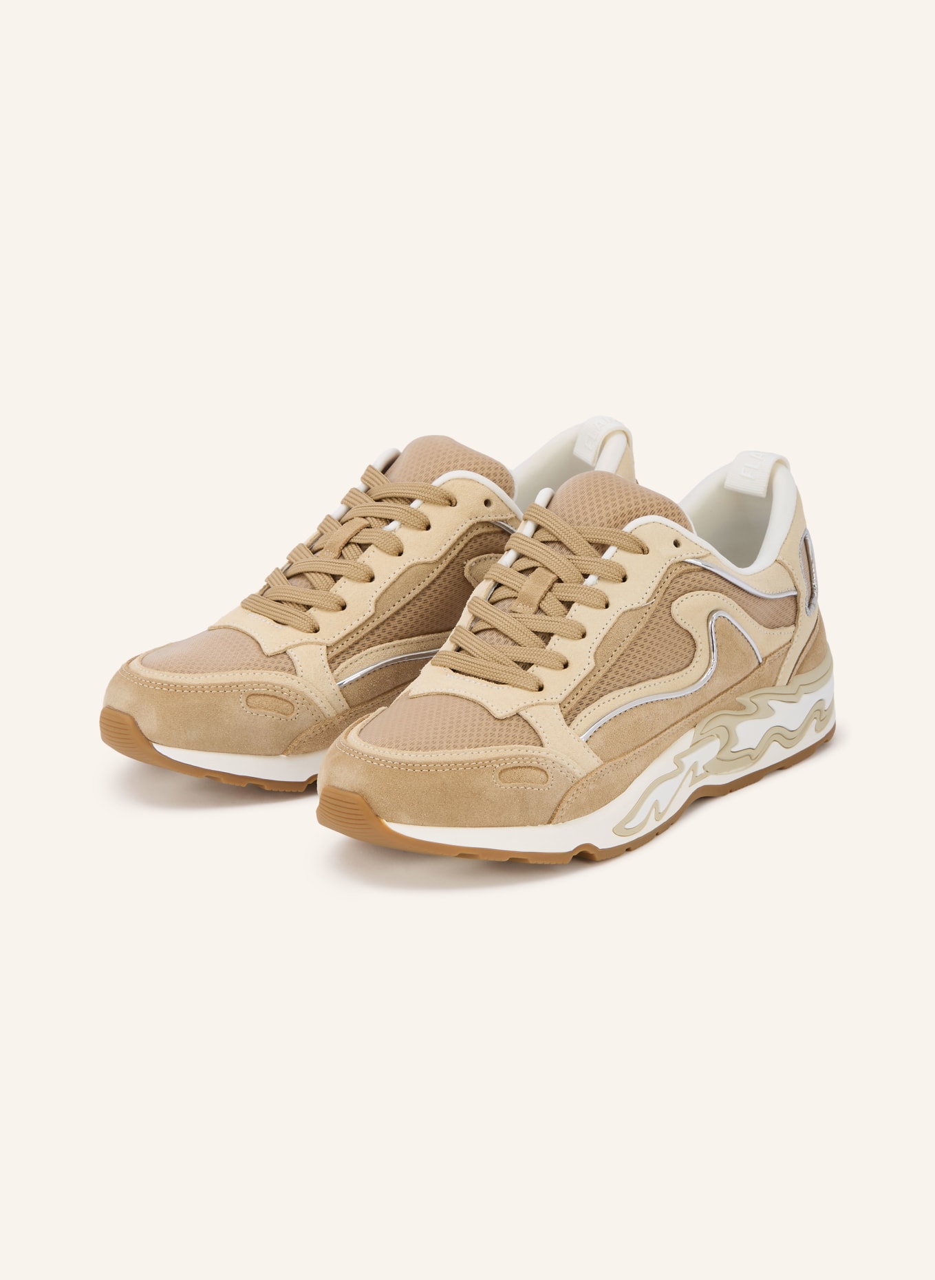 SANDRO Sneakersy: BEŻOWY / SREBRNY